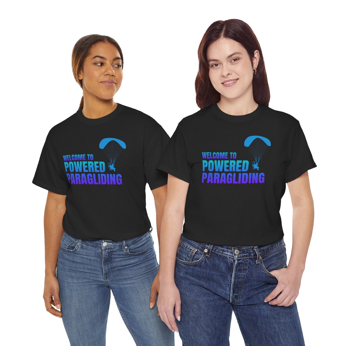 Welcome to Powered Paragliding Unisex Heavy Cotton Tee