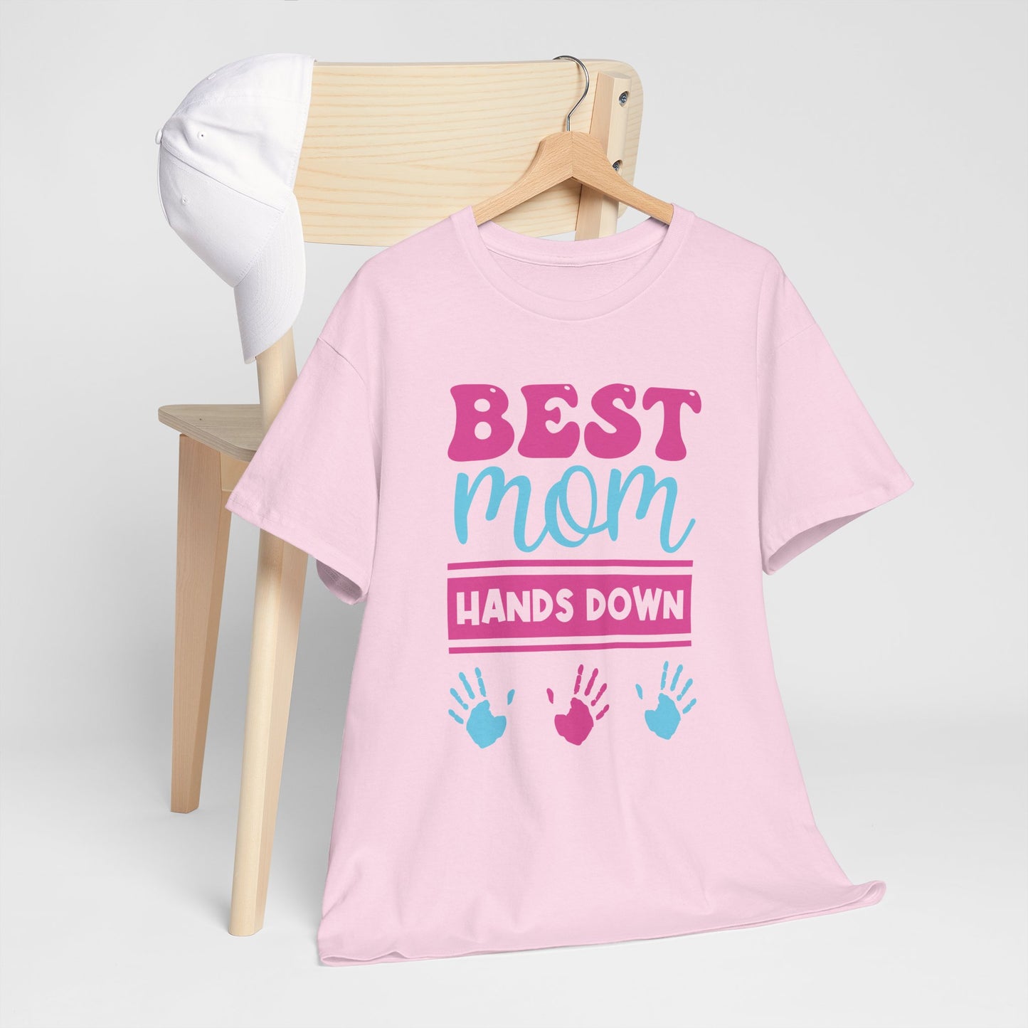 Best Mom Hands Down Unisex Heavy Cotton Tee