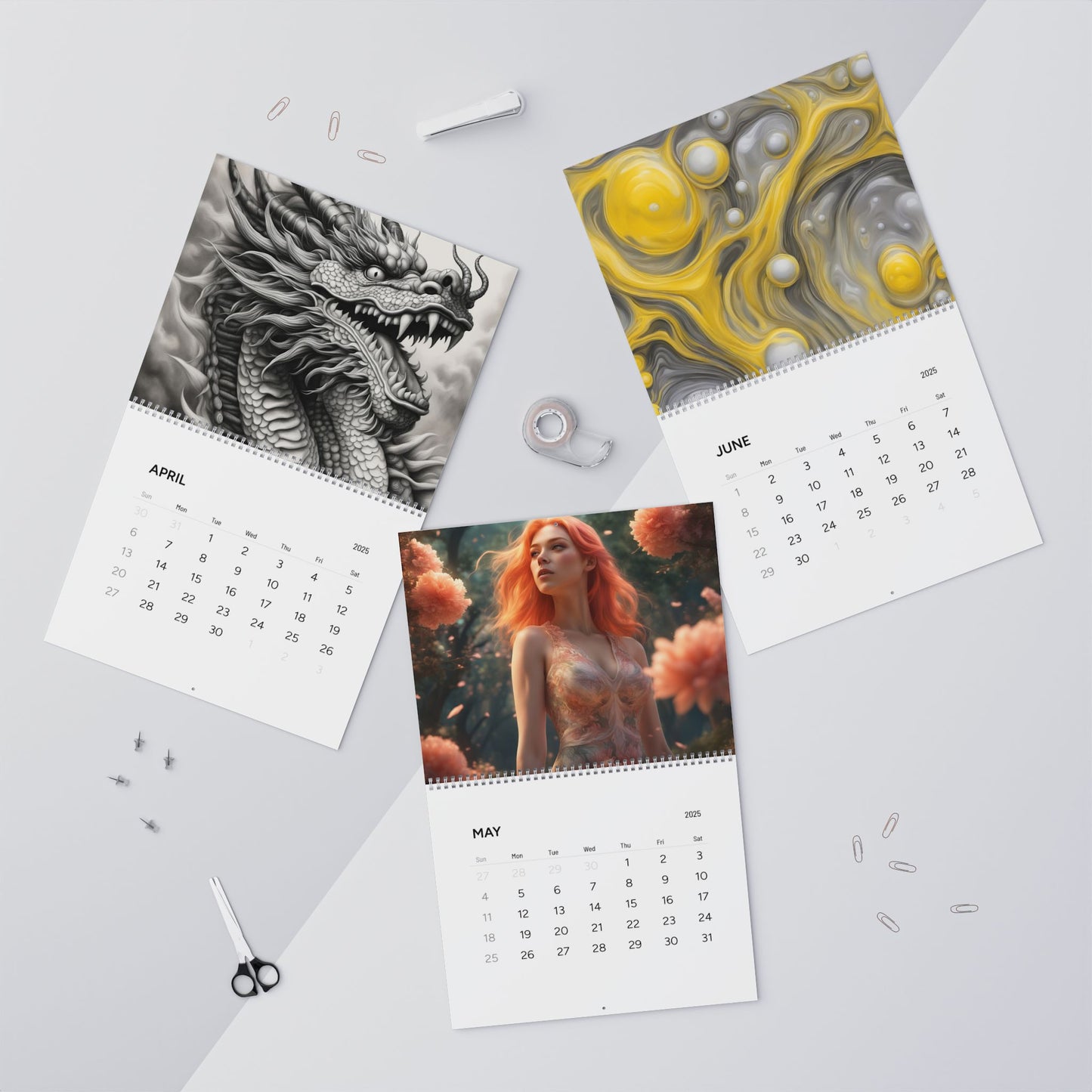 AI Creations  2 Calendar 2025 / Wall Calendars (2025)