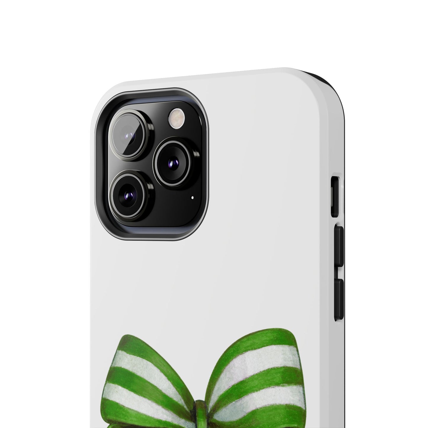 Green striped bow / Tough Phone Cases