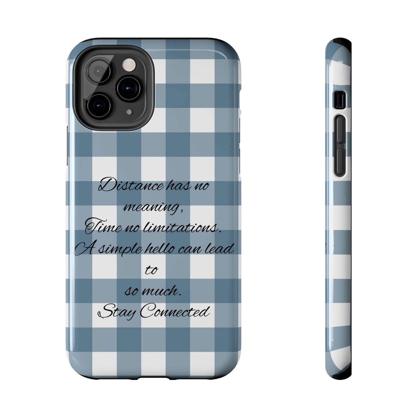 Blue checkered / Tough Phone Cases