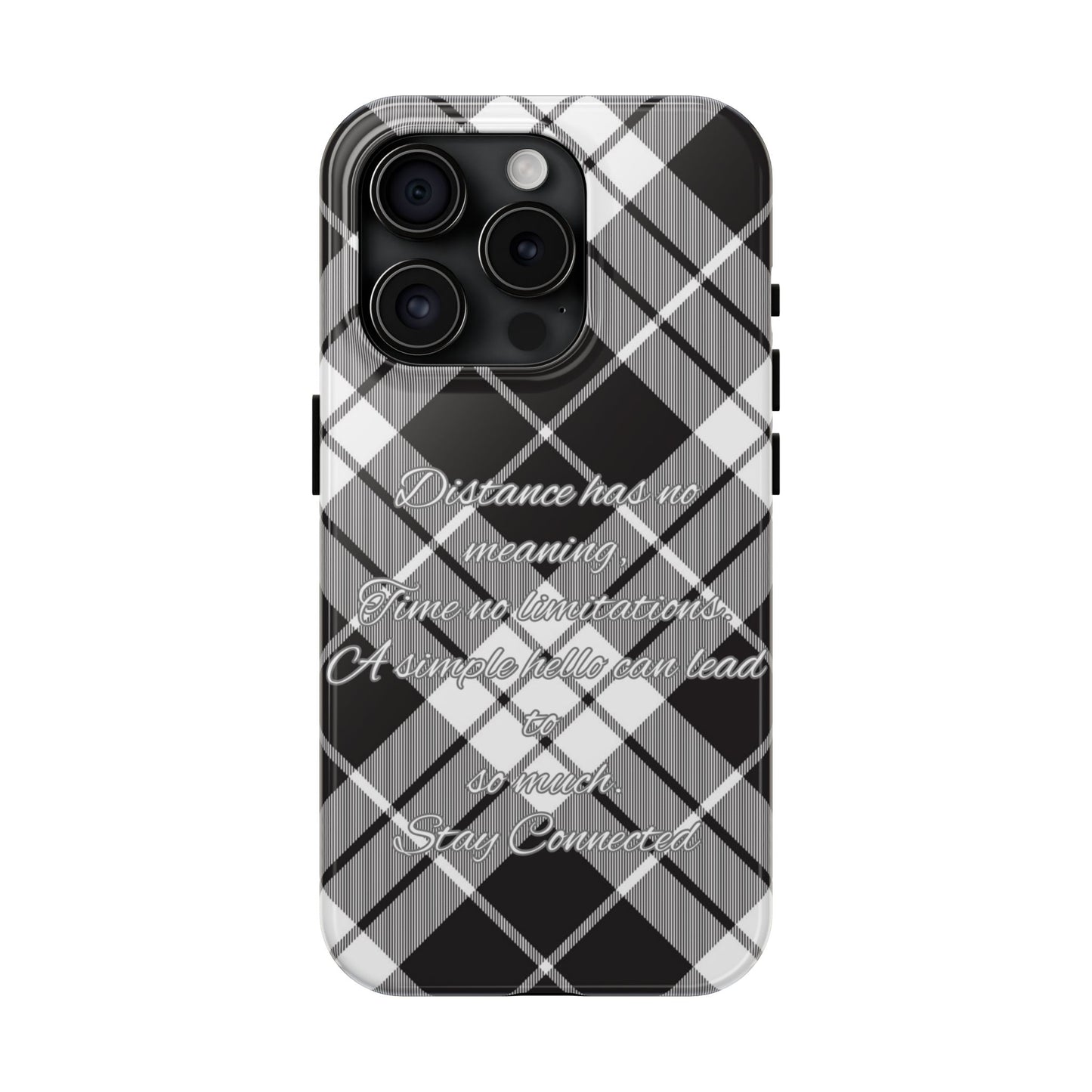 Black checkered plaid / Tough Phone Cases