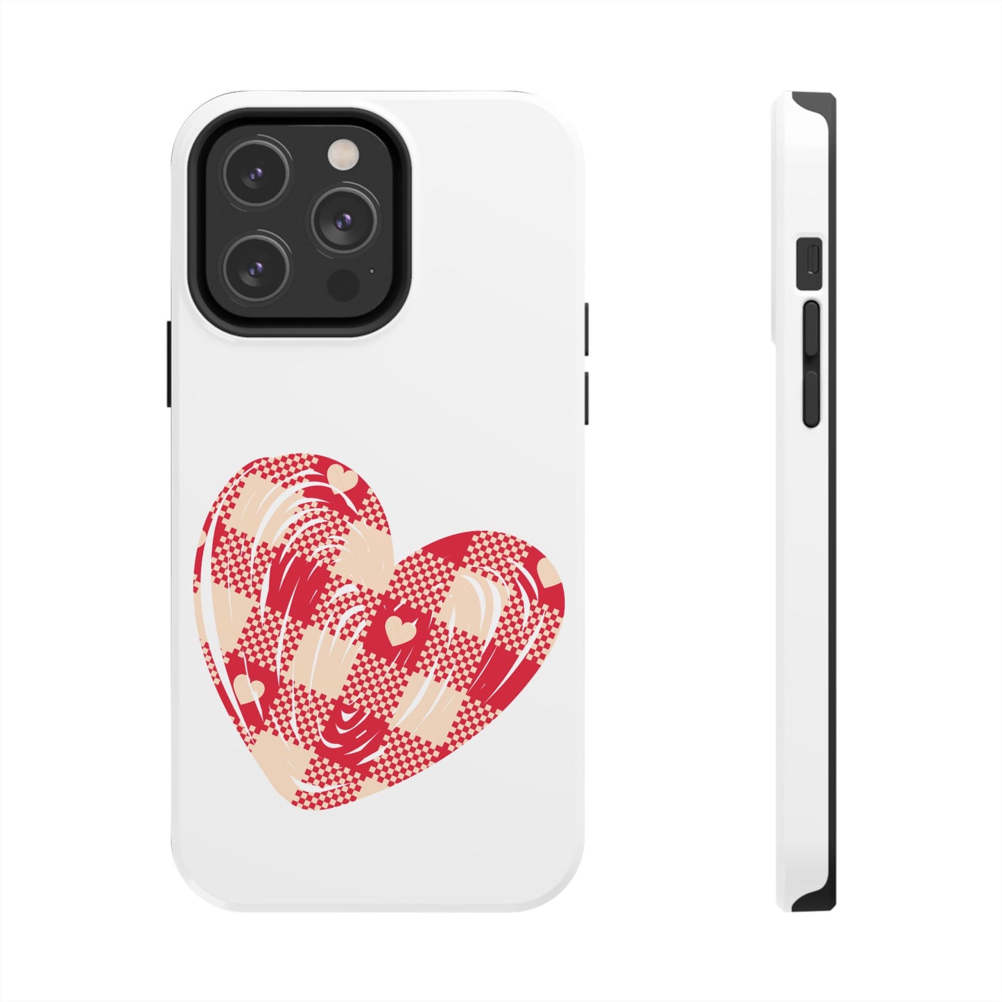 Checkered heart / Tough Phone Cases