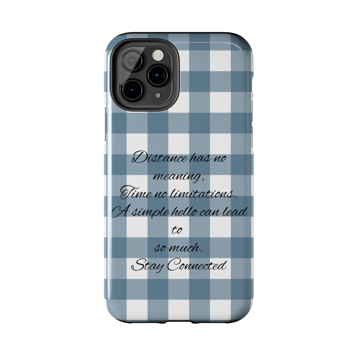 Blue checkered / Tough Phone Cases