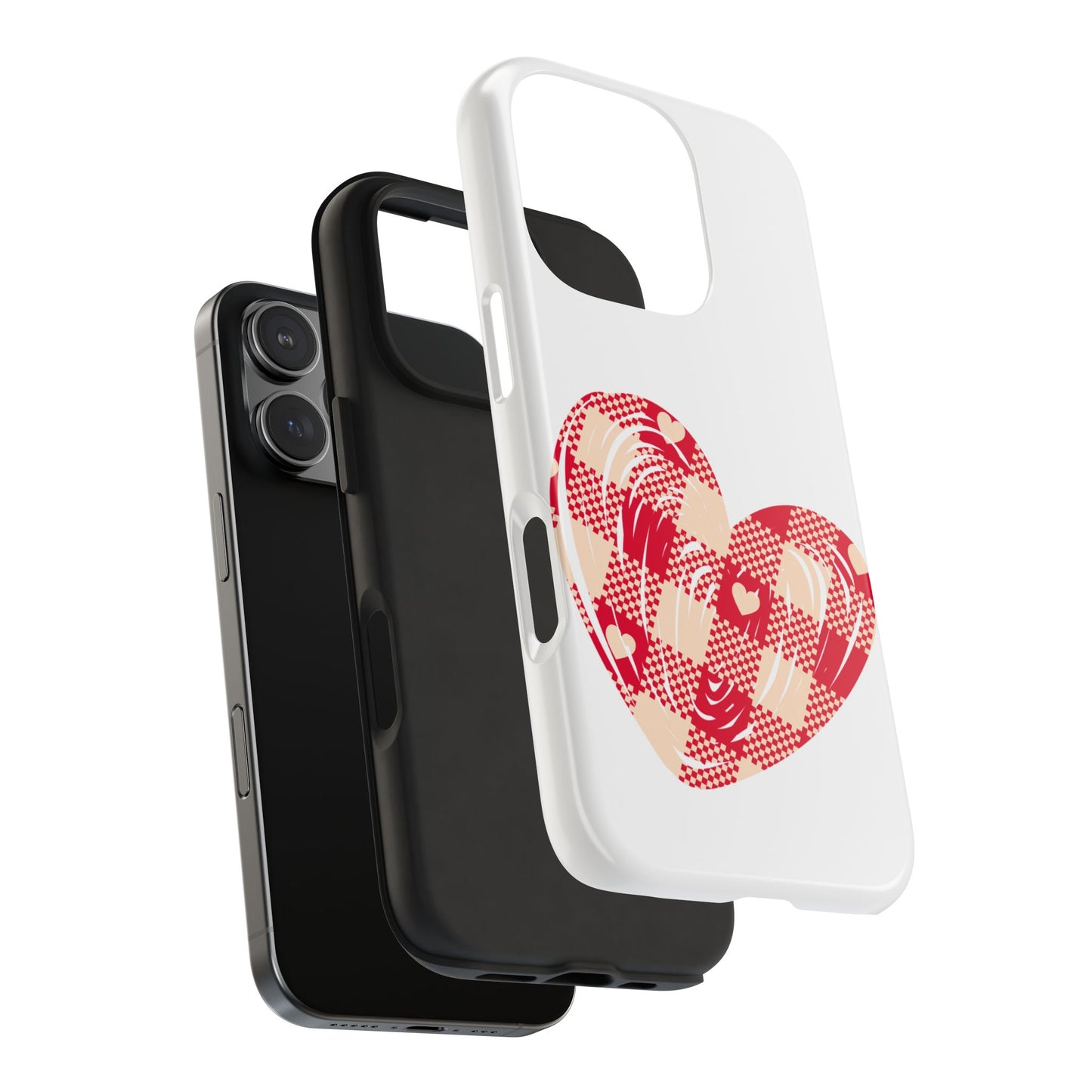 Checkered heart / Tough Phone Cases