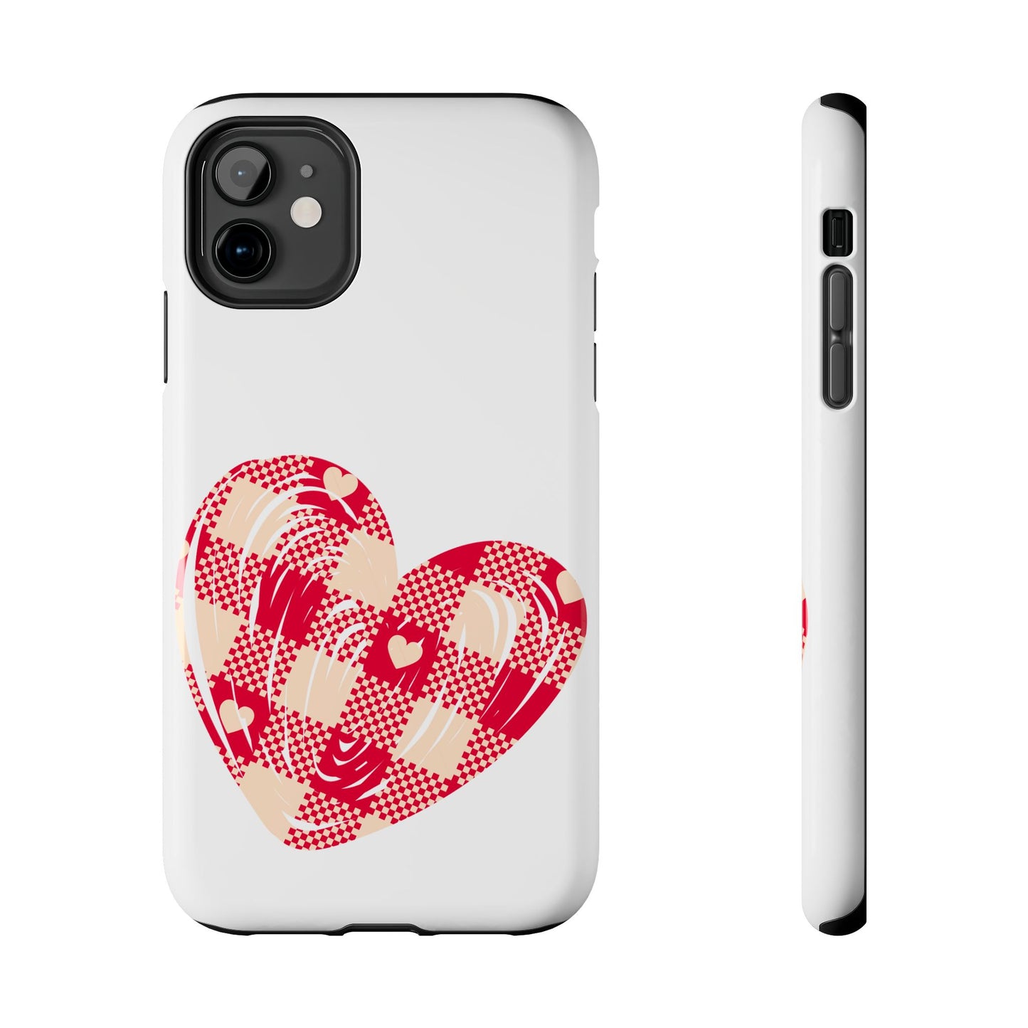 Checkered heart / Tough Phone Cases