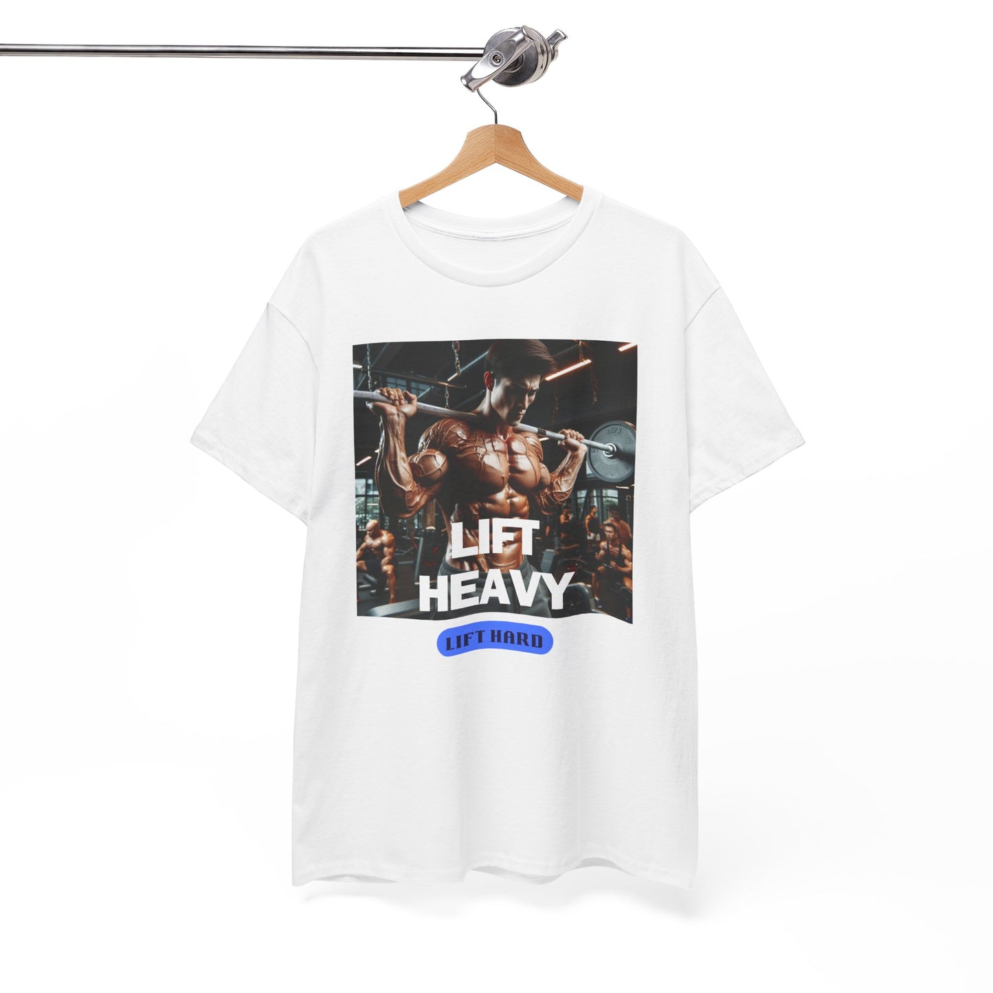 Lift heavy lift hard Unisex Heavy Cotton Tee