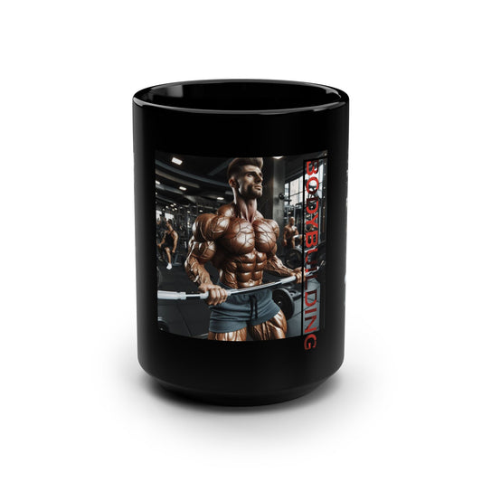 Bodybuilding / Black Mug, 15oz