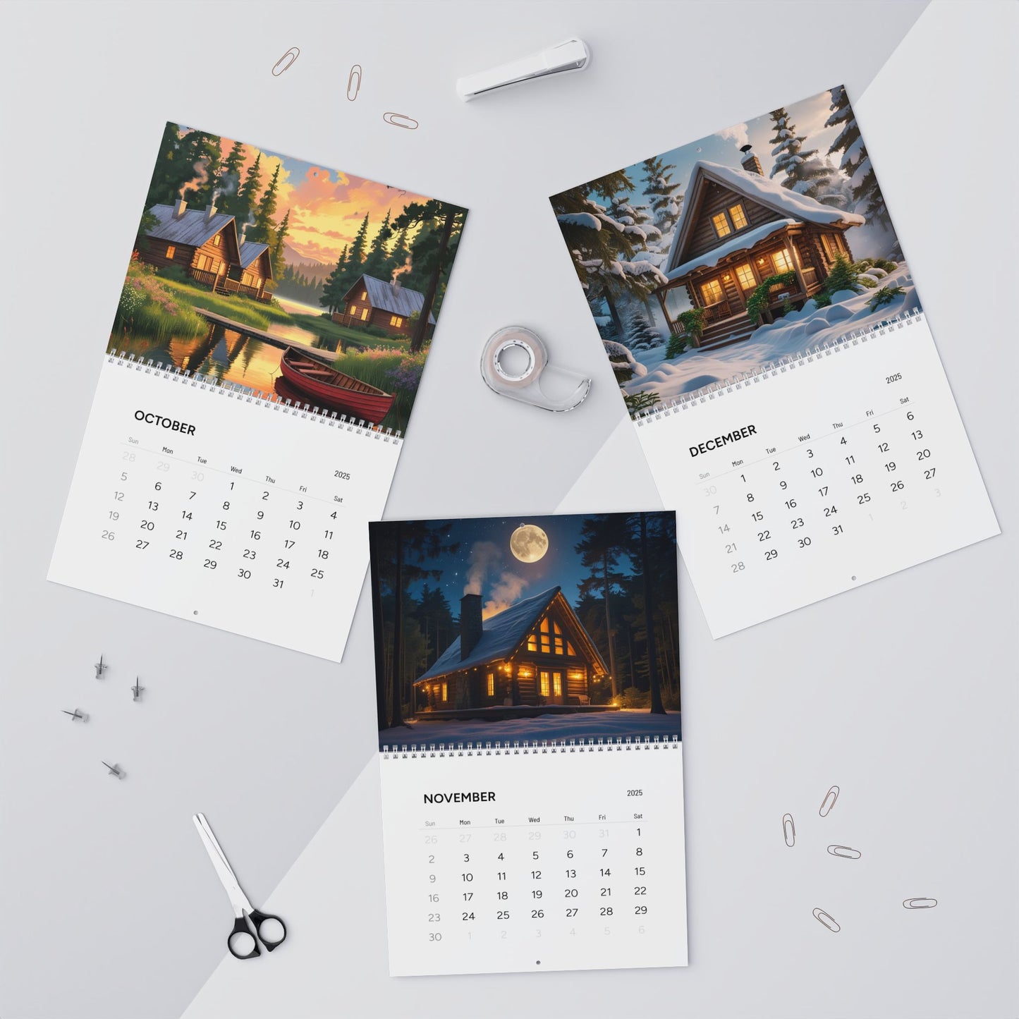 Cozy Cabin / Wall Calendars (2025)