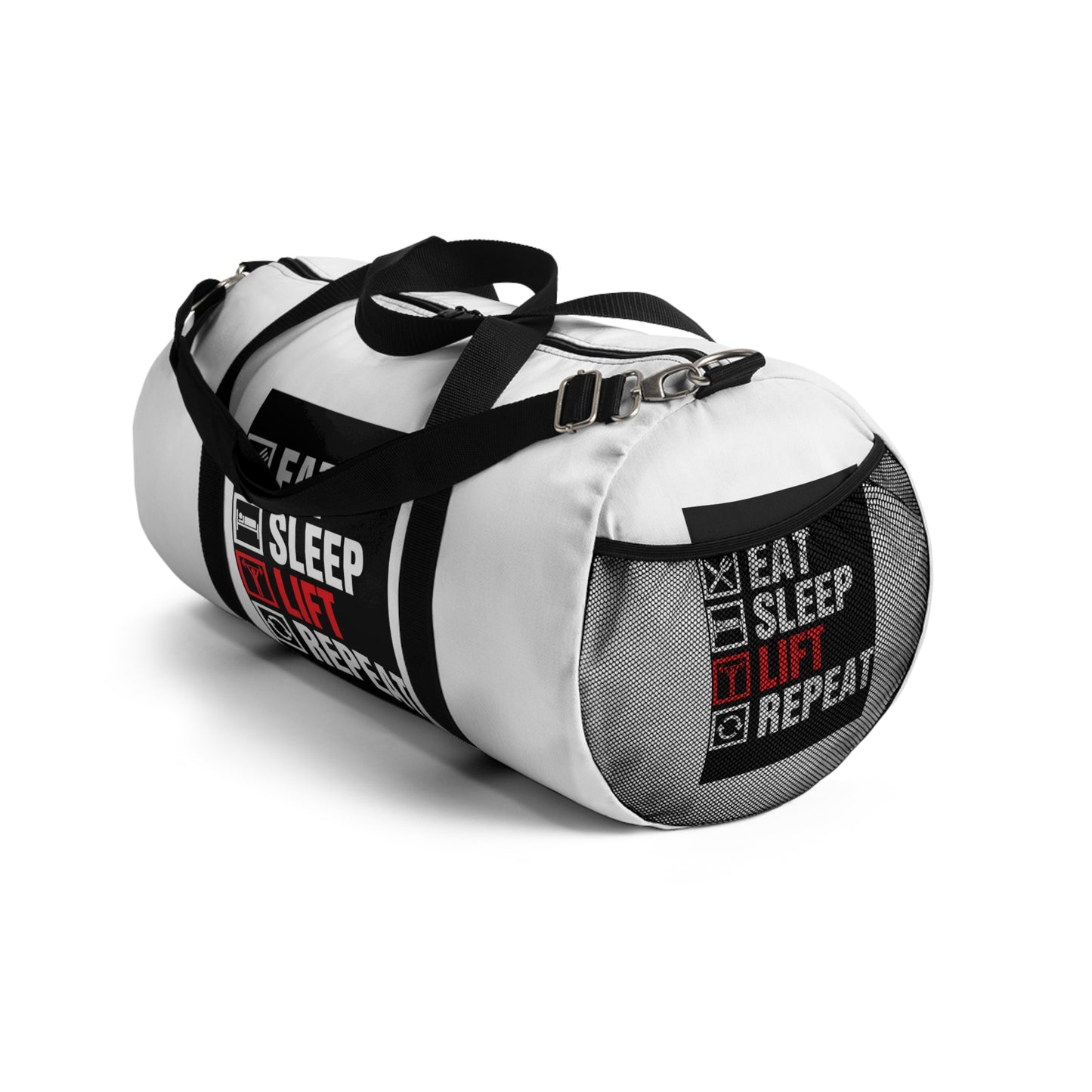 Eat sleep lift repeat / Duffel Bag