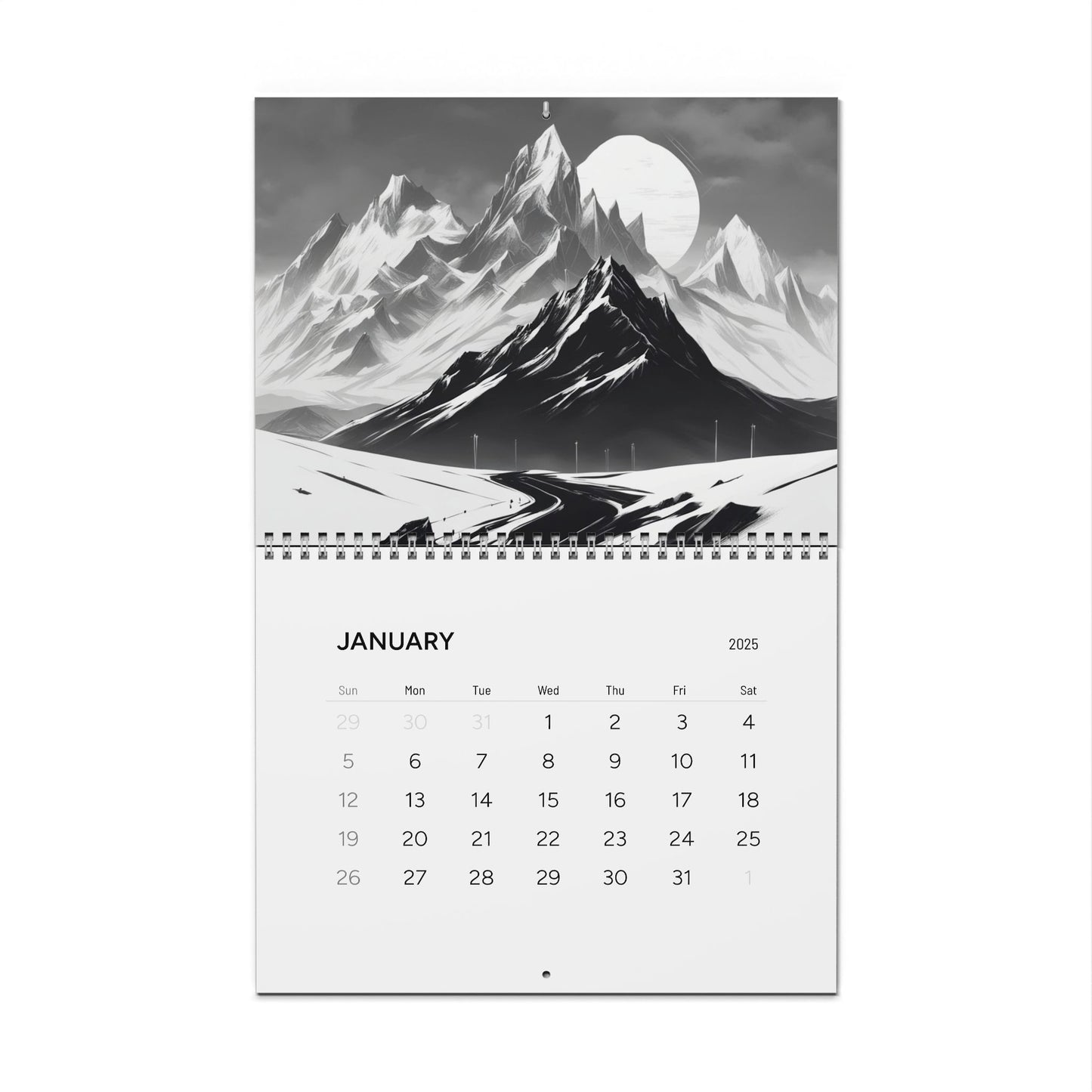 (AI PAINTINGS) Mountains Calendar 2025 / Wall Calendars (2025)