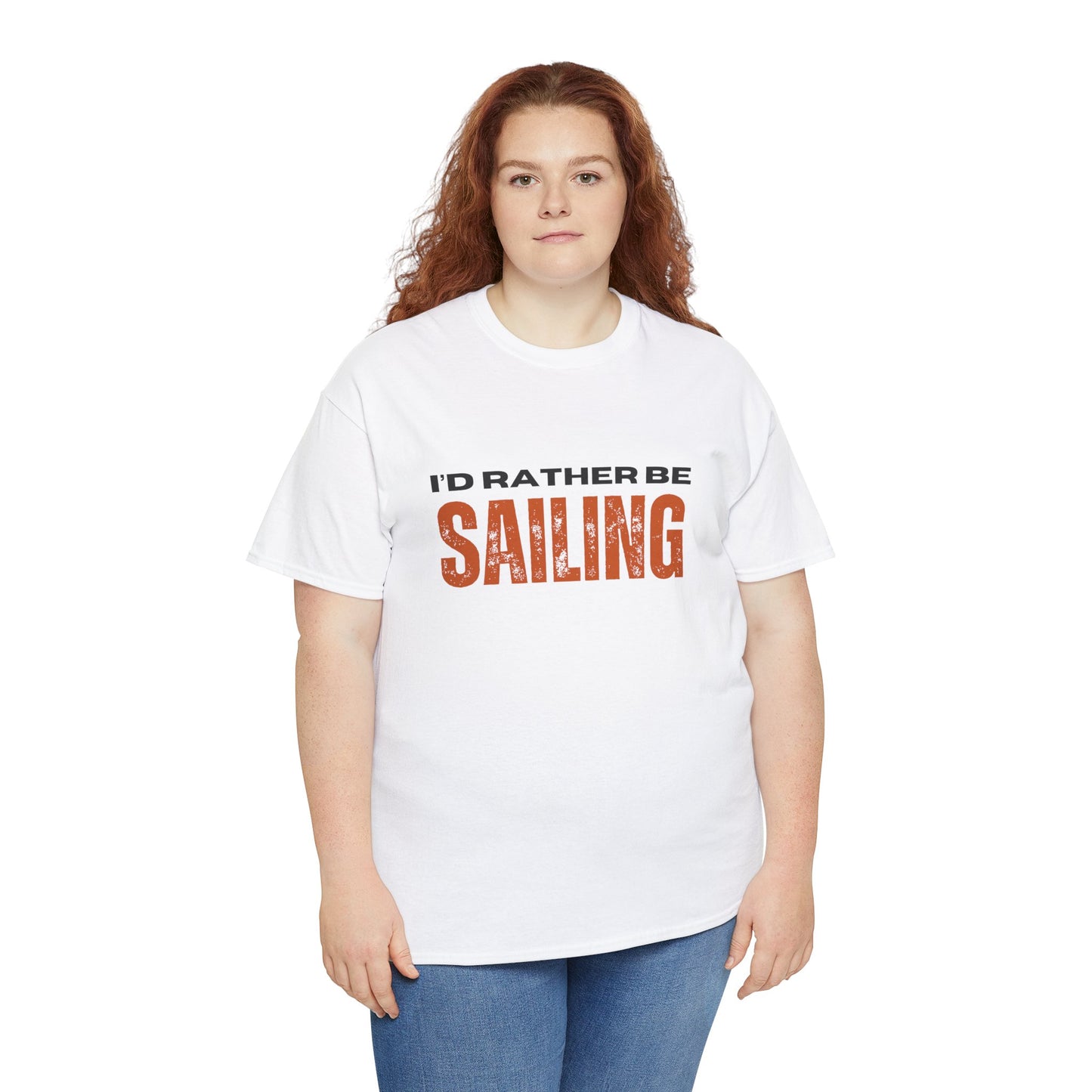 I'd Rather Be Sailing Unisex Heavy Cotton Tee