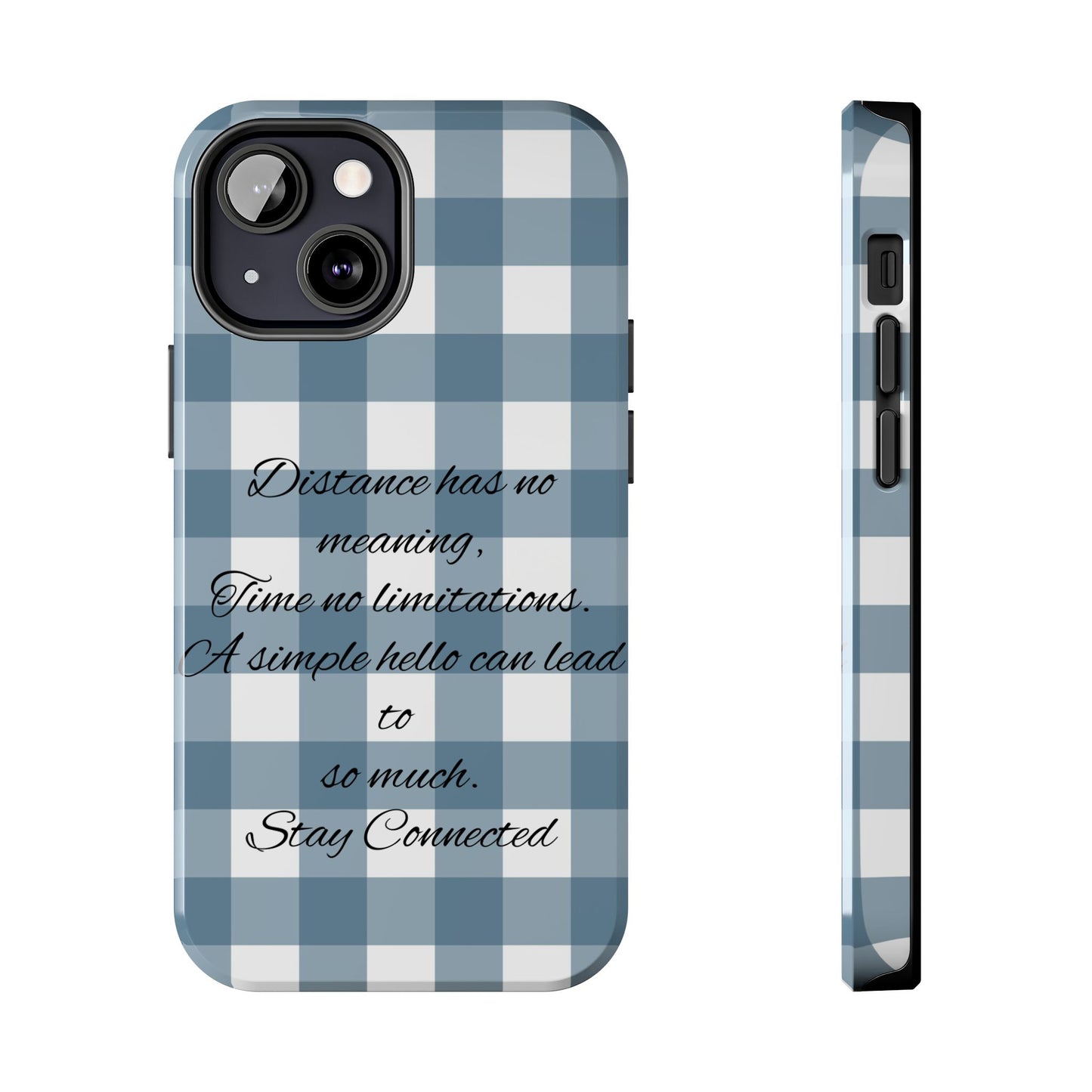 Blue checkered / Tough Phone Cases