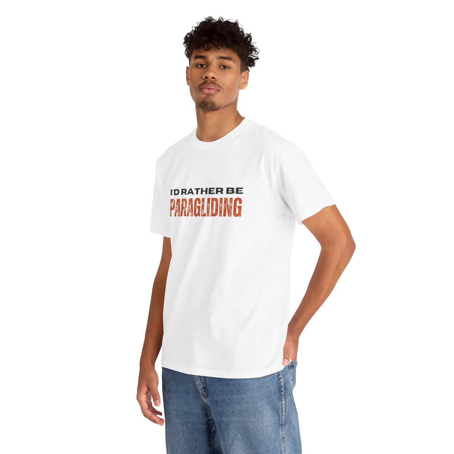 I'd Rather Be Paragliding Unisex Heavy Cotton Tee