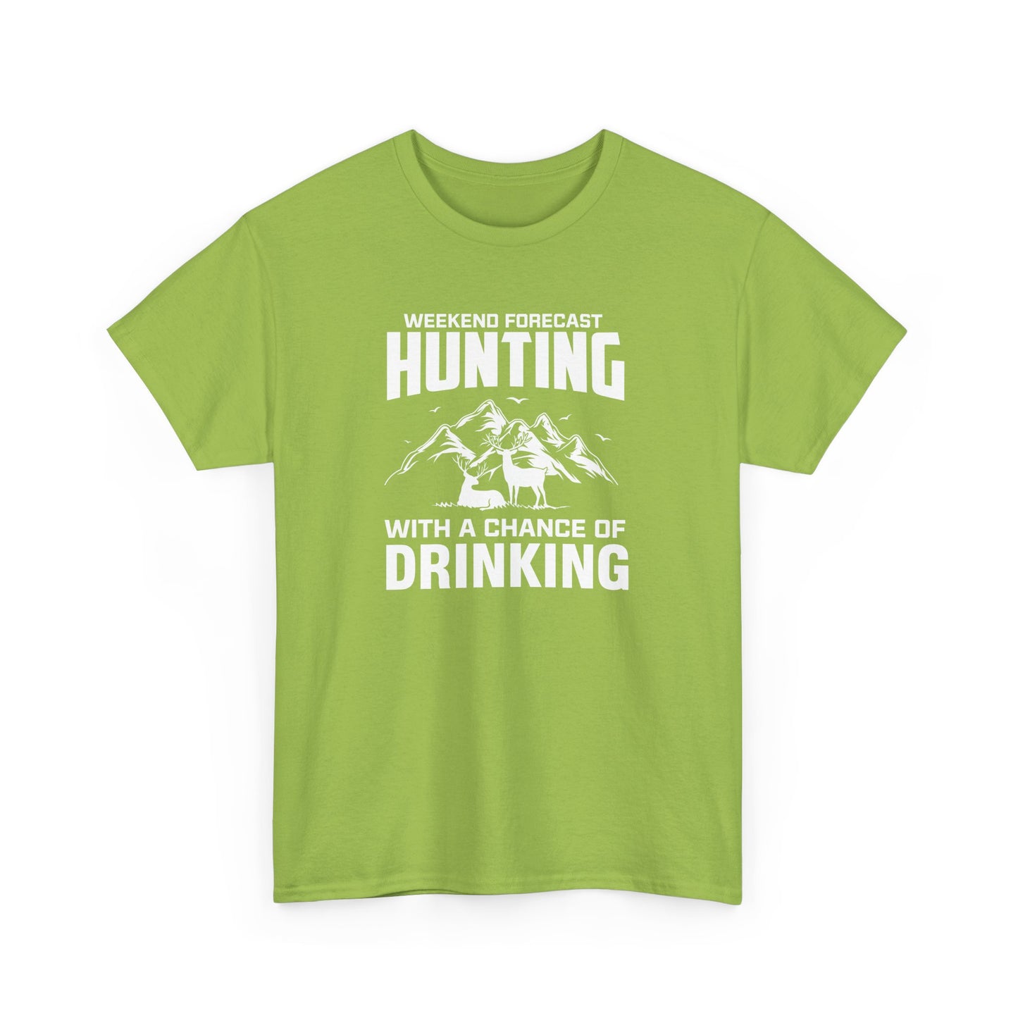 Hunting with a chance of Drinking Unisex Heavy Cotton Tee