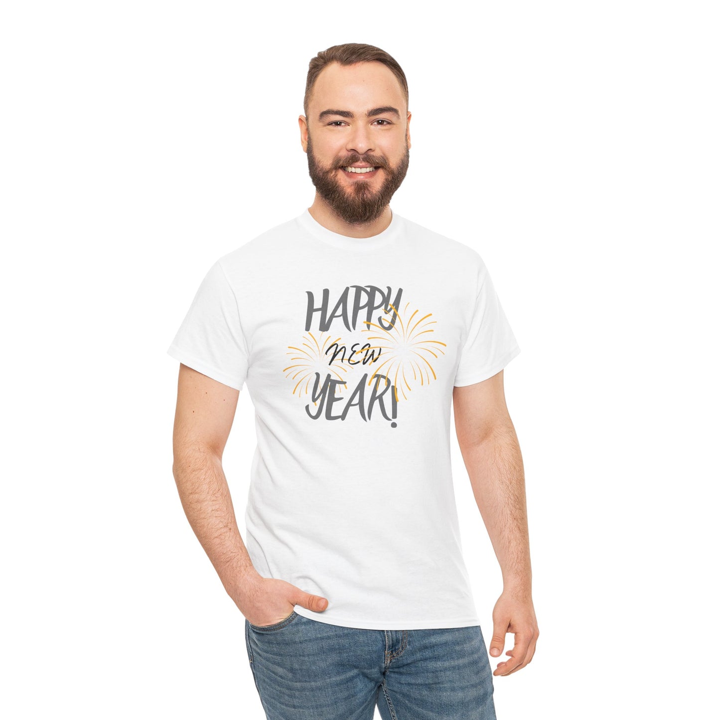 Happy New Year Unisex Heavy Cotton Tee