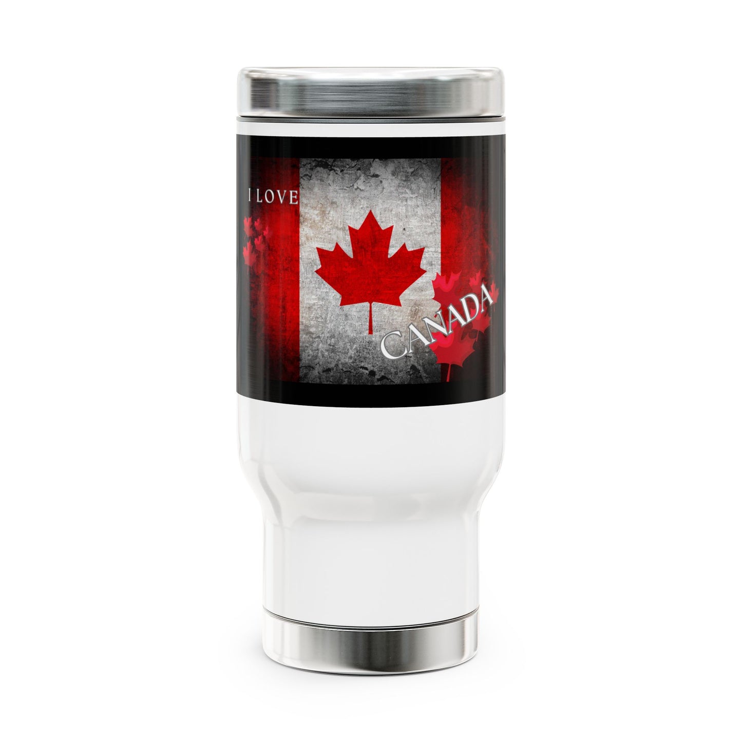 Canada/ Stainless Steel Travel Mug with Handle, 14oz