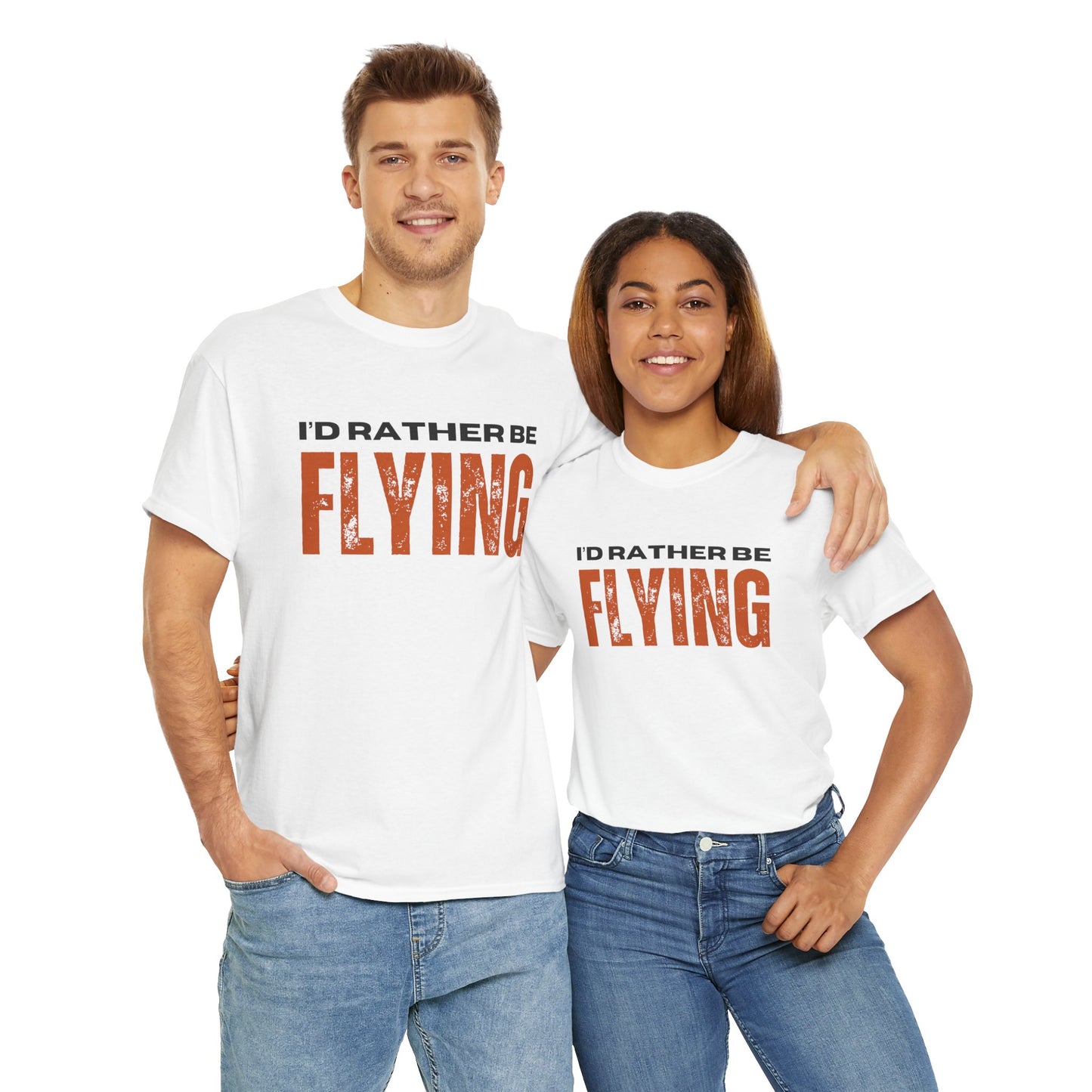 I'd Rather Be Flying Unisex Heavy Cotton Tee