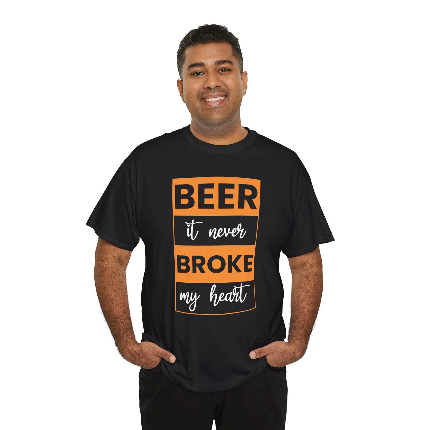 Beer never broke my heart Unisex Heavy Cotton Tee