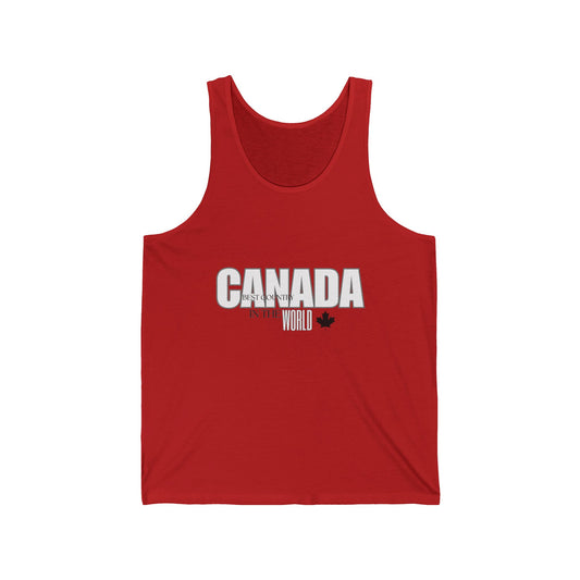 Canada (Best country in the world) / Unisex Jersey Tank