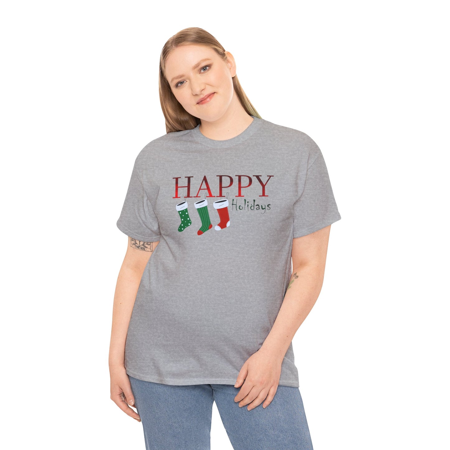 Happy Holidays Unisex Heavy Cotton Tee