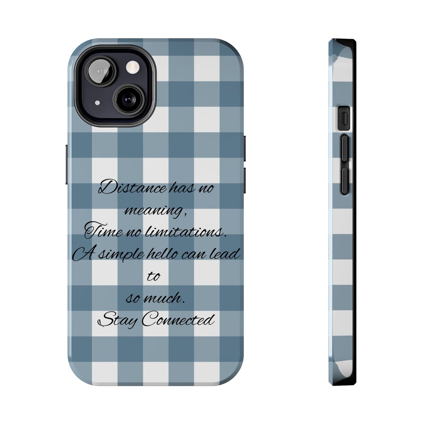 Blue checkered / Tough Phone Cases