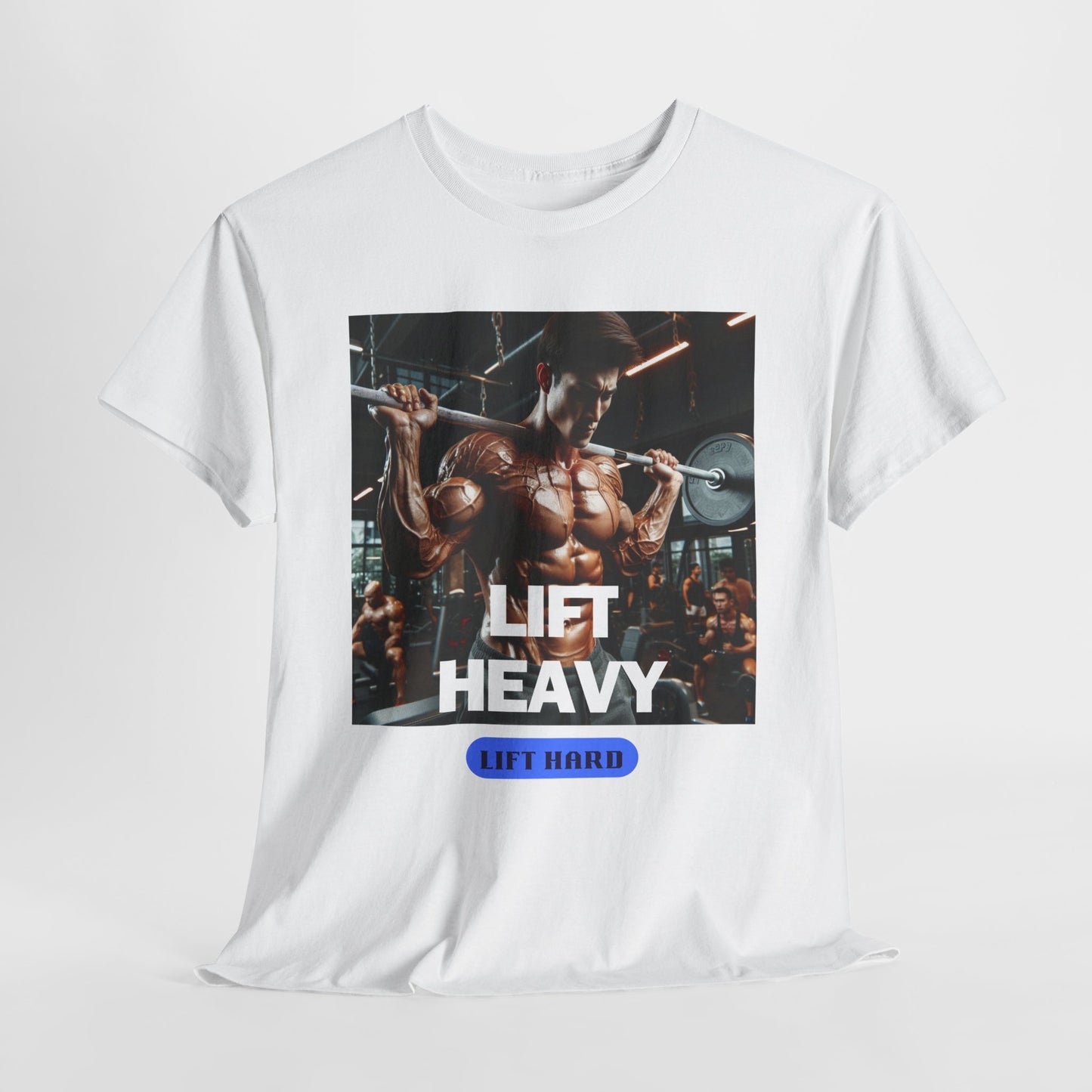 Lift heavy lift hard Unisex Heavy Cotton Tee