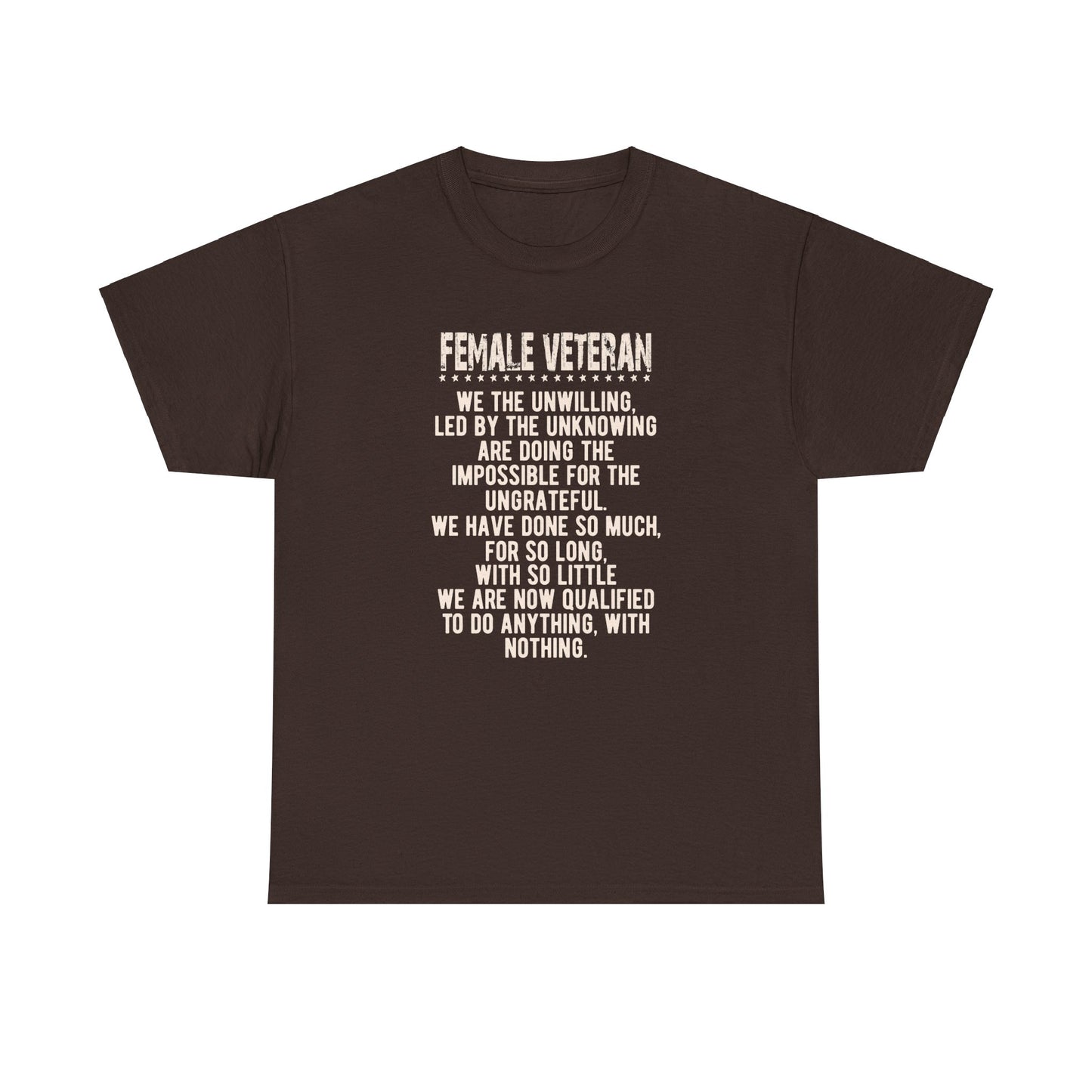 Female Veteran Unisex Heavy Cotton Tee