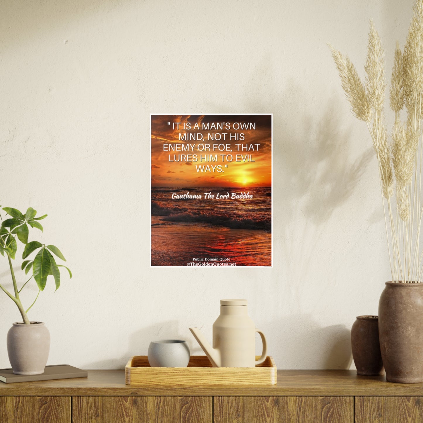 It's a mans own mind quote / Photo Art Paper Posters
