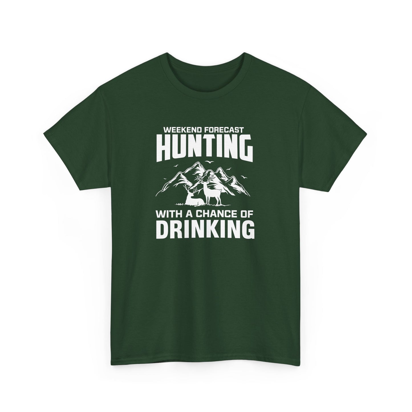 Hunting with a chance of Drinking Unisex Heavy Cotton Tee