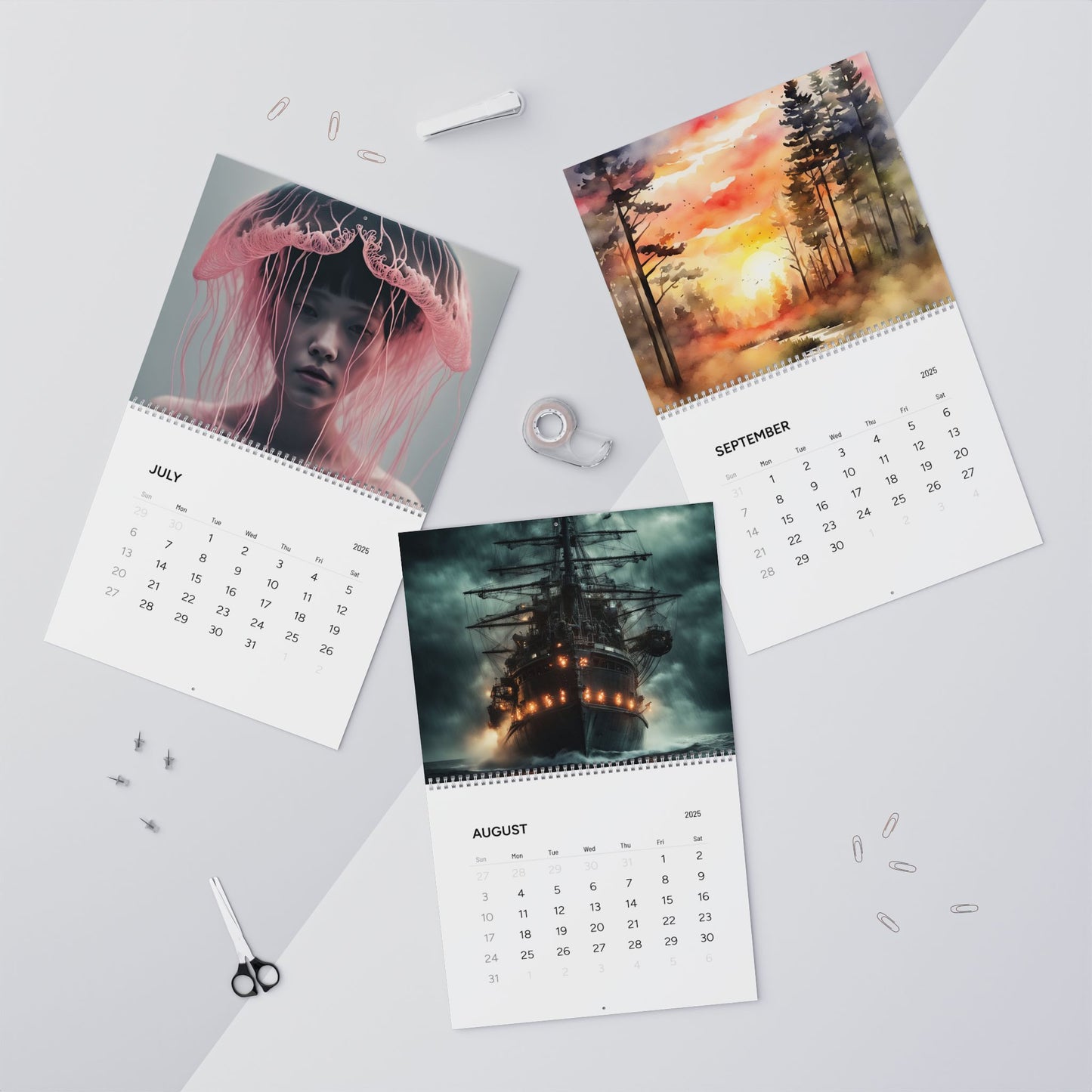 AI Creations  2 Calendar 2025 / Wall Calendars (2025)