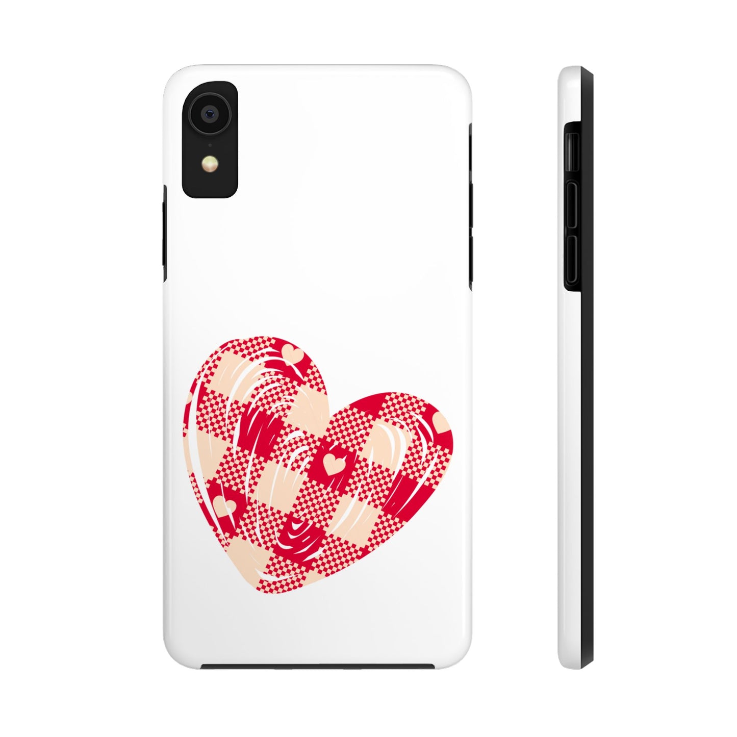 Checkered heart / Tough Phone Cases