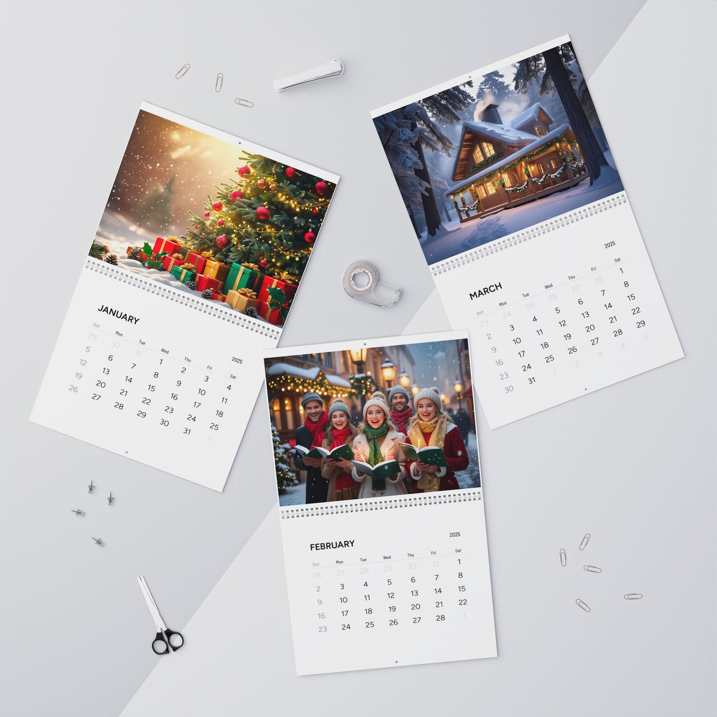 Christmas Calendar 2025 (AI Creations) / Wall Calendars (2025)