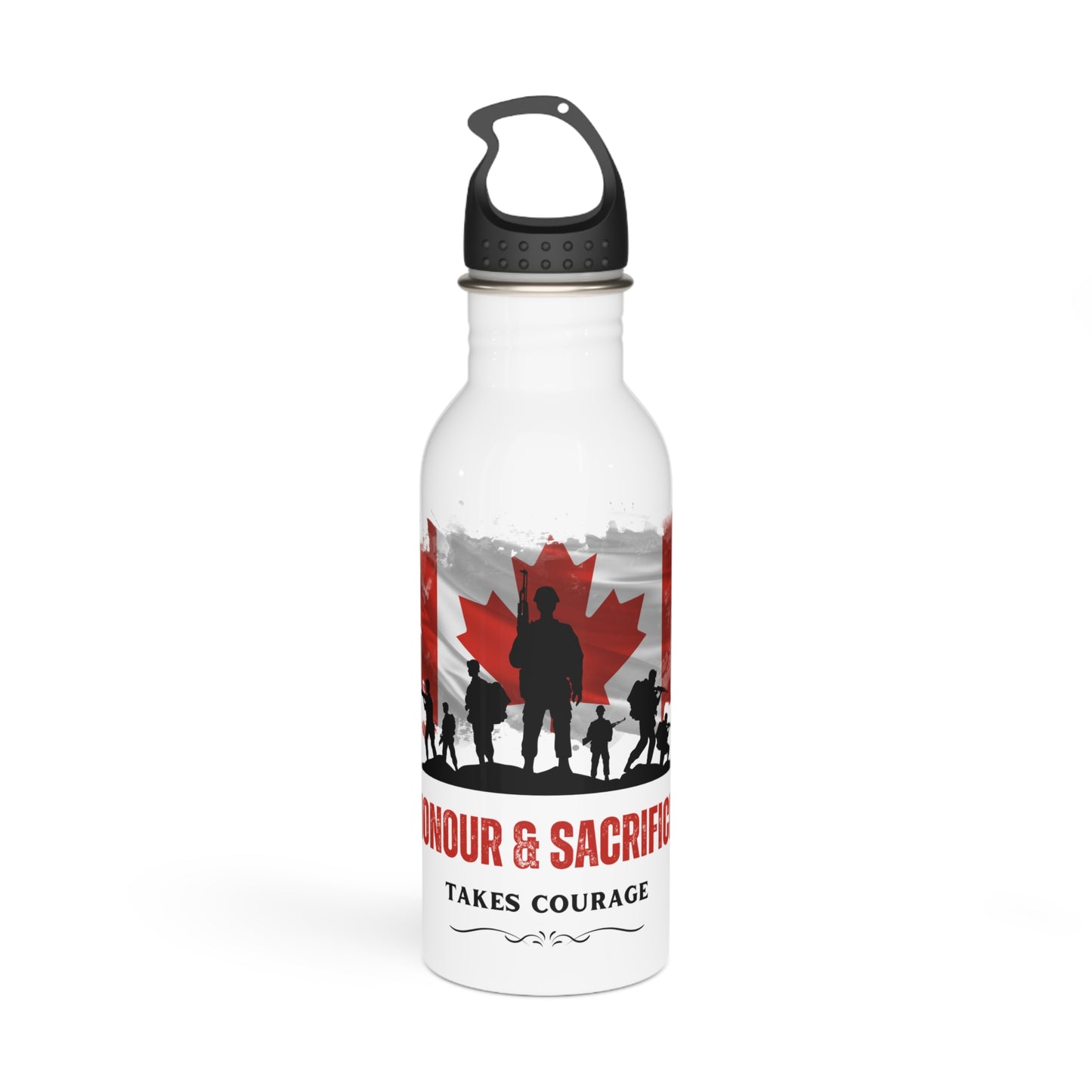 Honor and Sacrifice takes courage / Stainless Steel Water Bottle