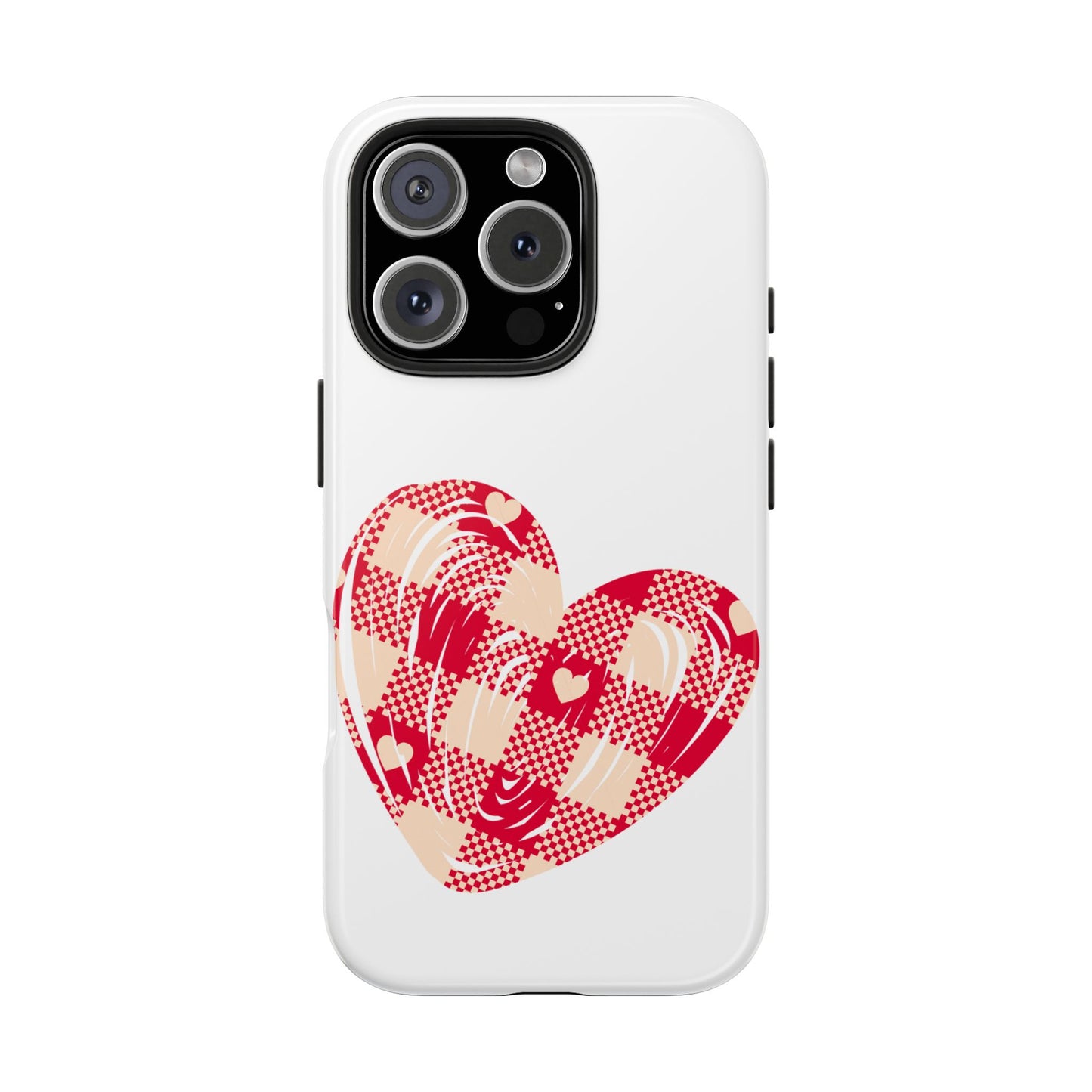 Checkered heart / Tough Phone Cases