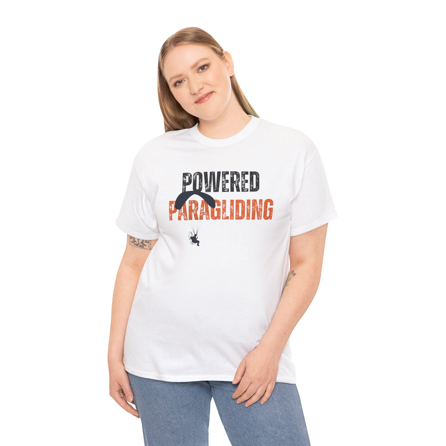 Powered Paragliding Unisex Heavy Cotton Tee