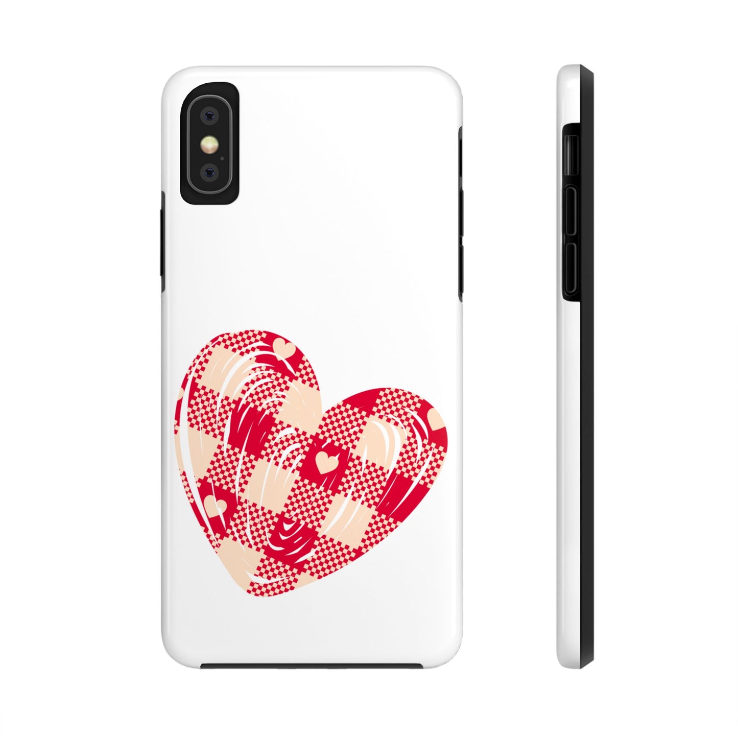 Checkered heart / Tough Phone Cases