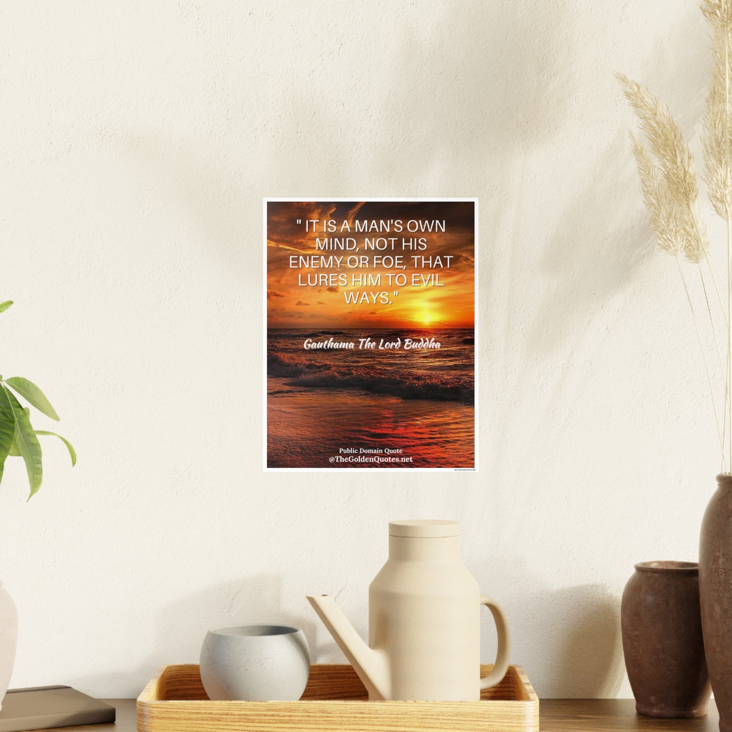 It's a mans own mind quote / Photo Art Paper Posters