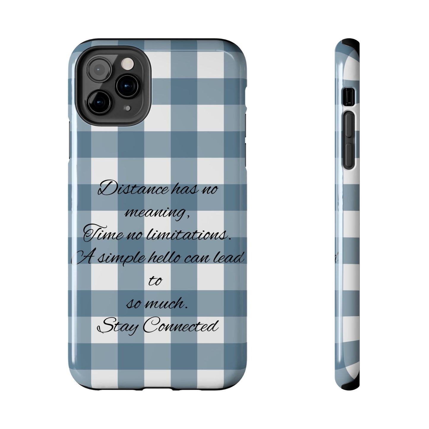 Blue checkered / Tough Phone Cases