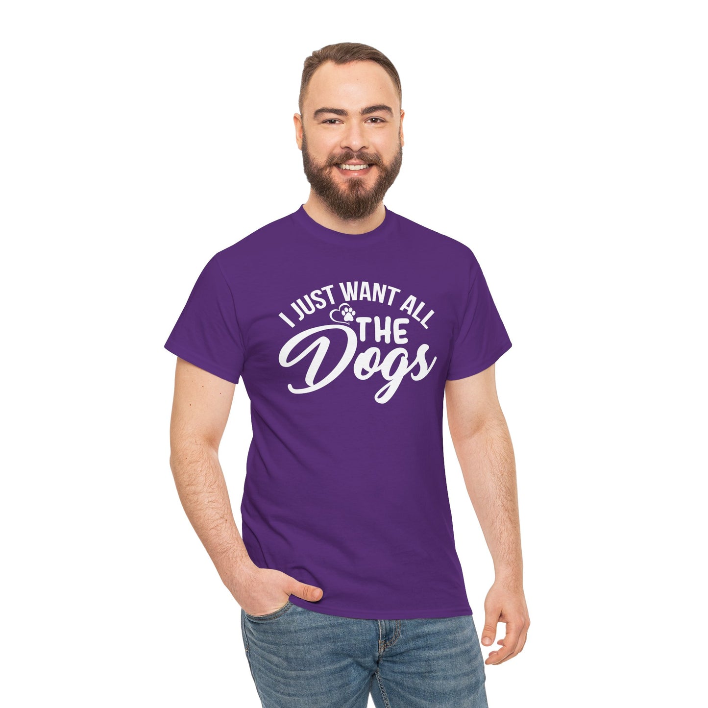 I Just Want All The Dogs Unisex Heavy Cotton Tee