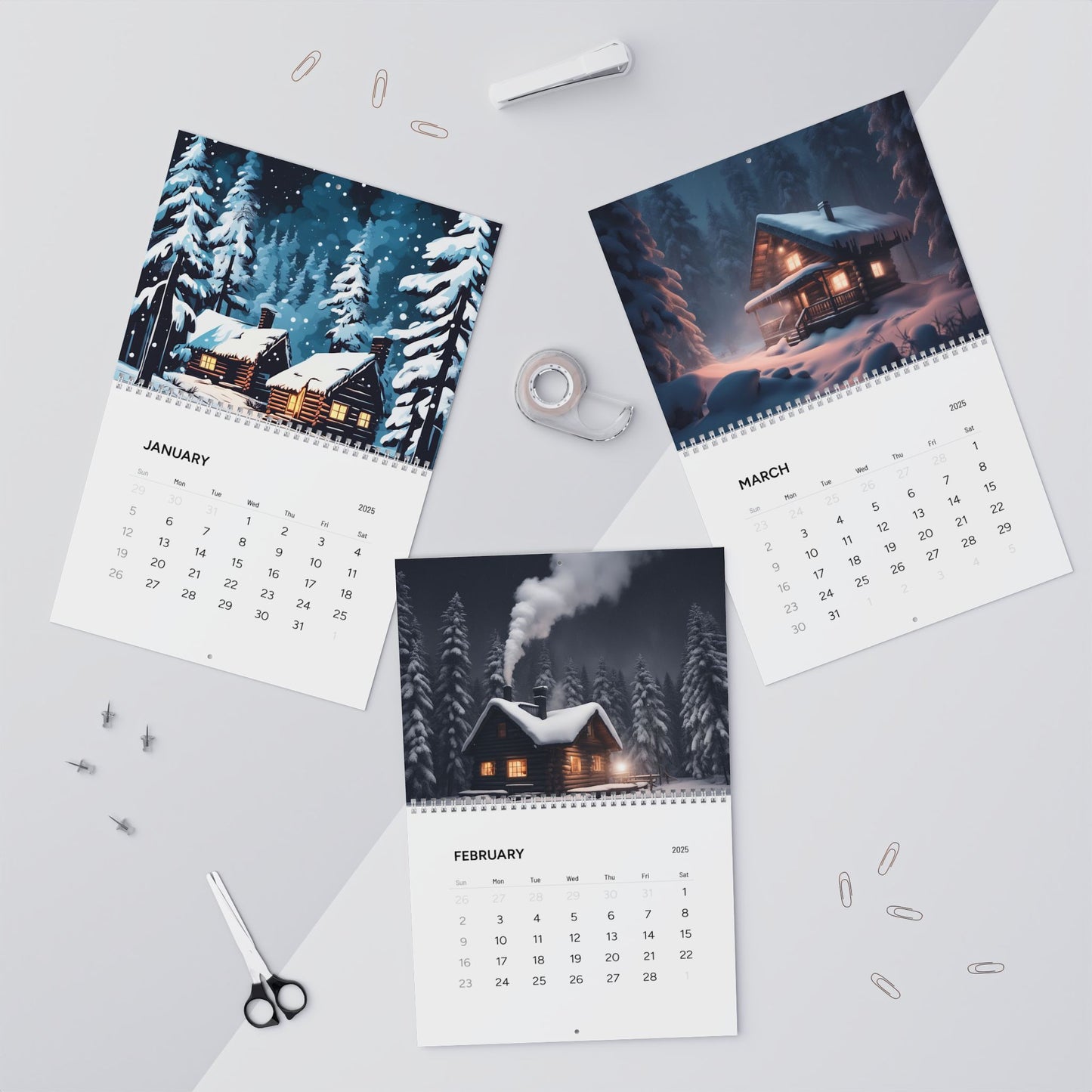 Cozy Cabin / Wall Calendars (2025)