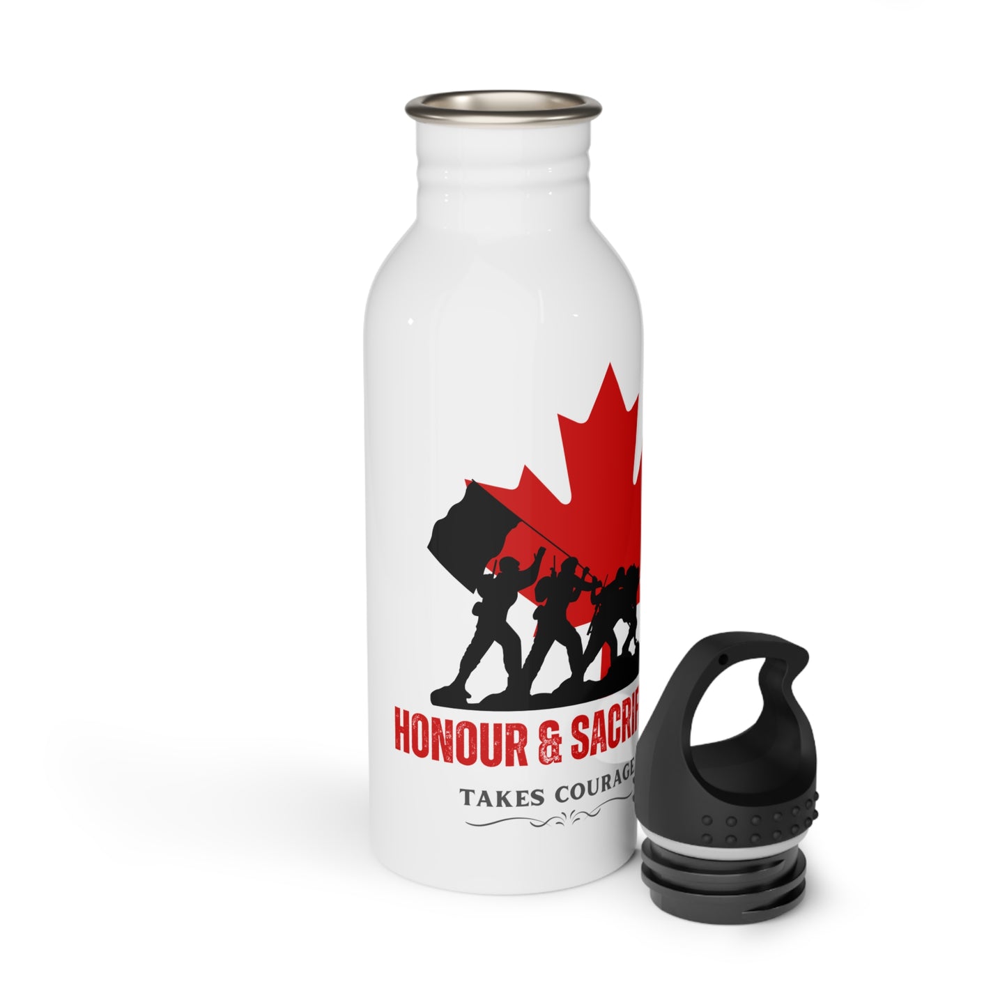 Honor and sacrifice takes courage / Stainless Steel Water Bottle