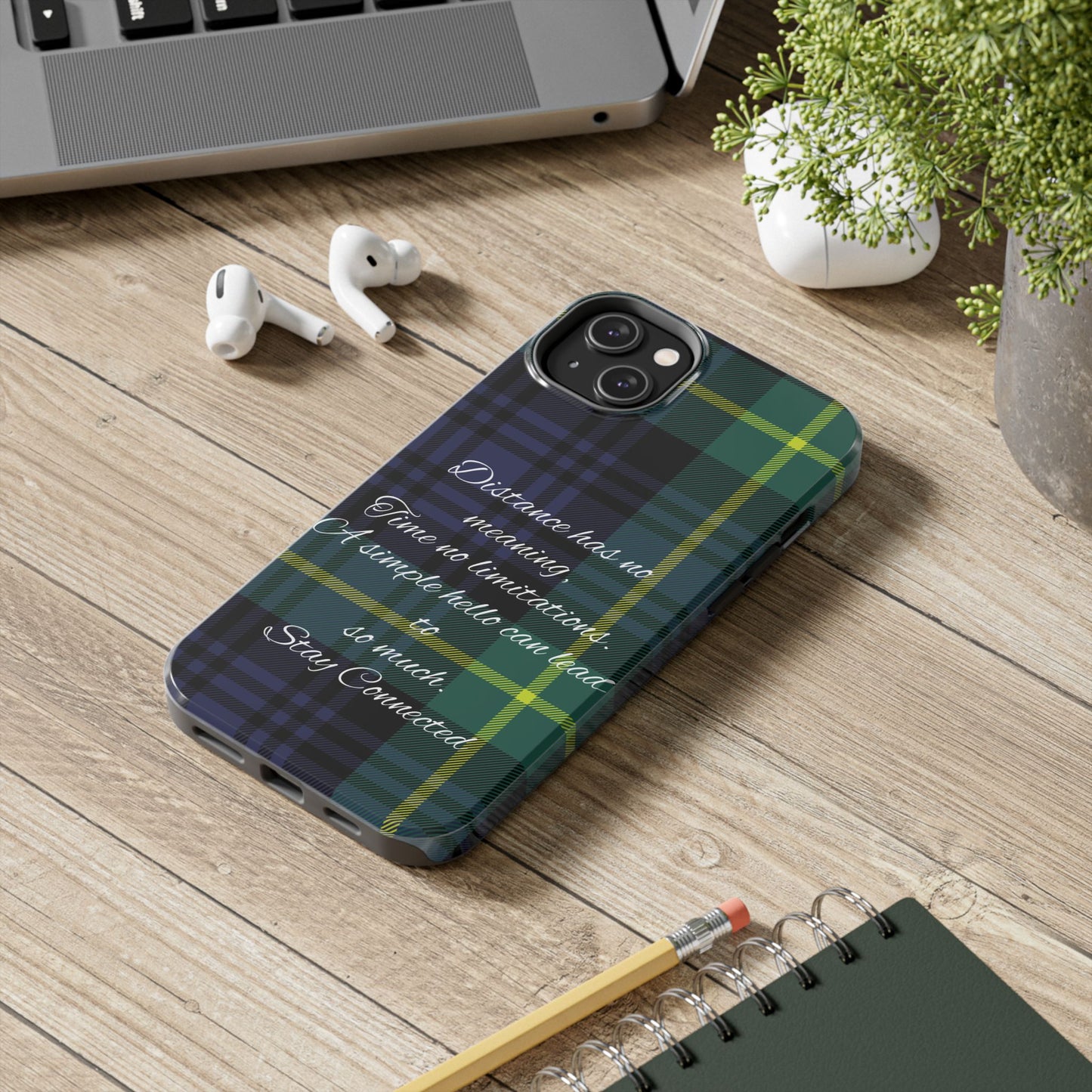 Green plaid version / Tough Phone Cases