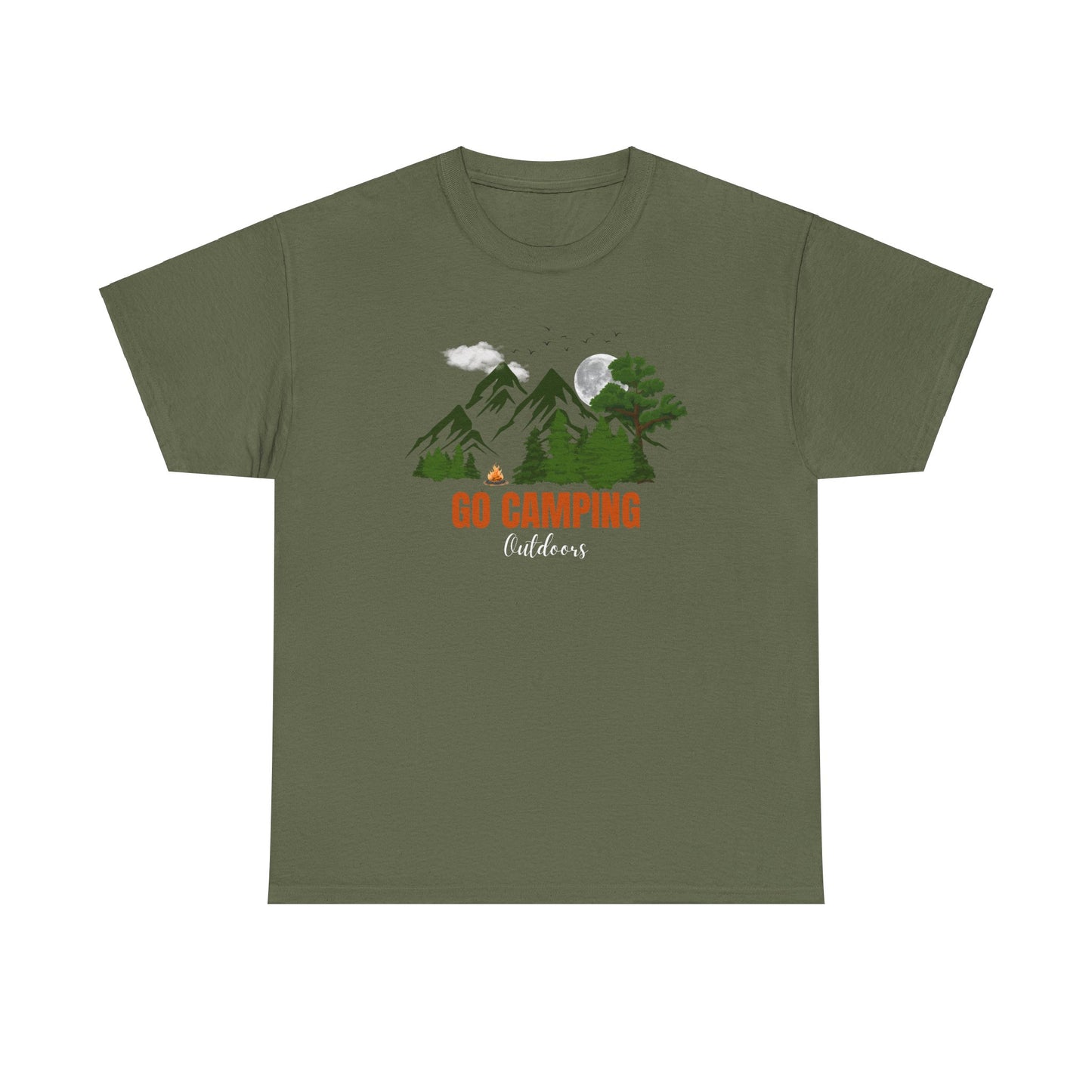 Go Camping Outdoors Unisex Heavy Cotton Tee