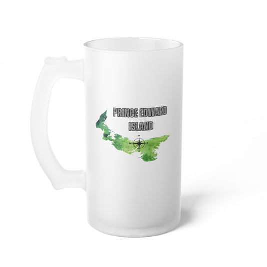 Prince Edward Island / Frosted Glass Beer Mug 16 oz