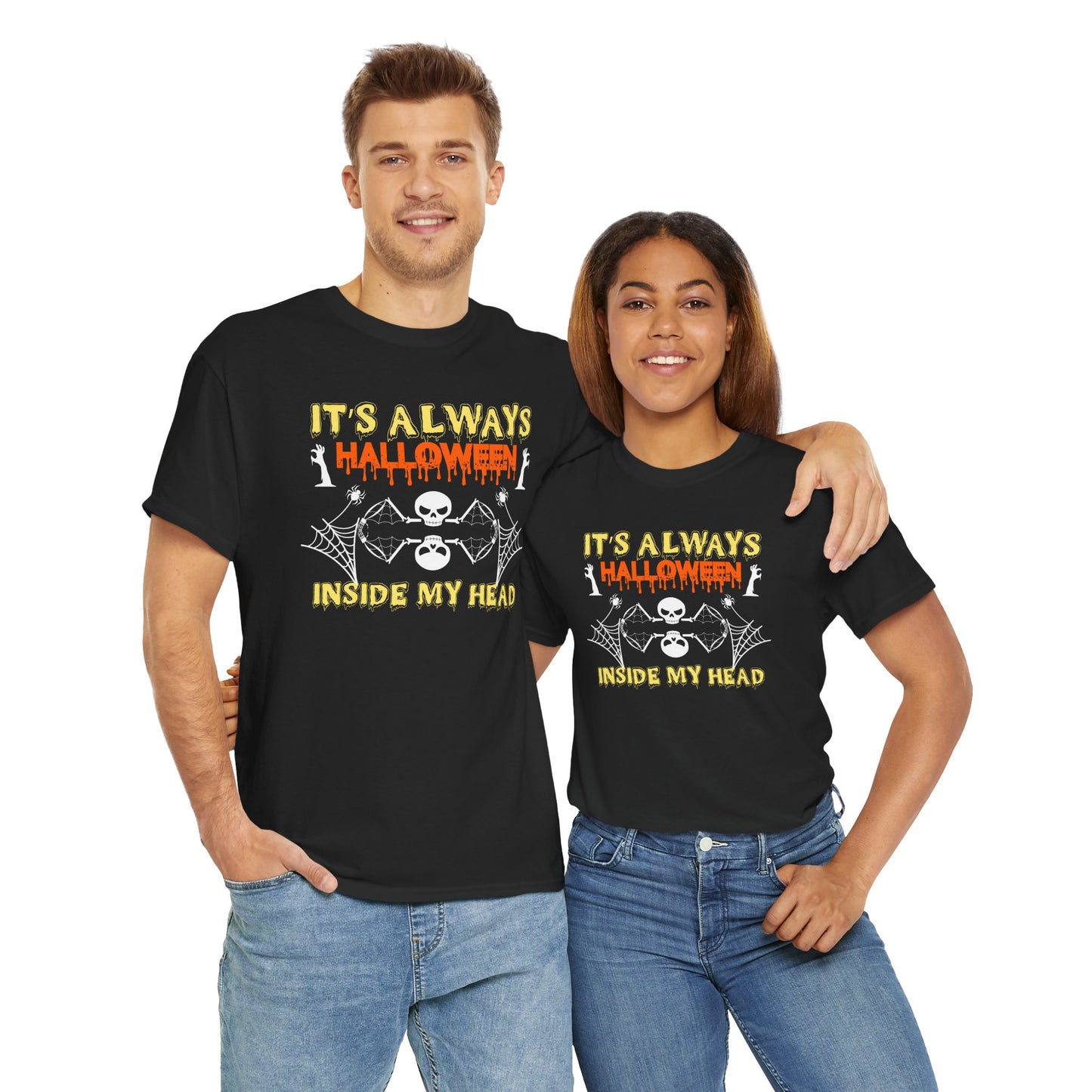 It's always halloween inside my head / Halloween Unisex Heavy Cotton Tee