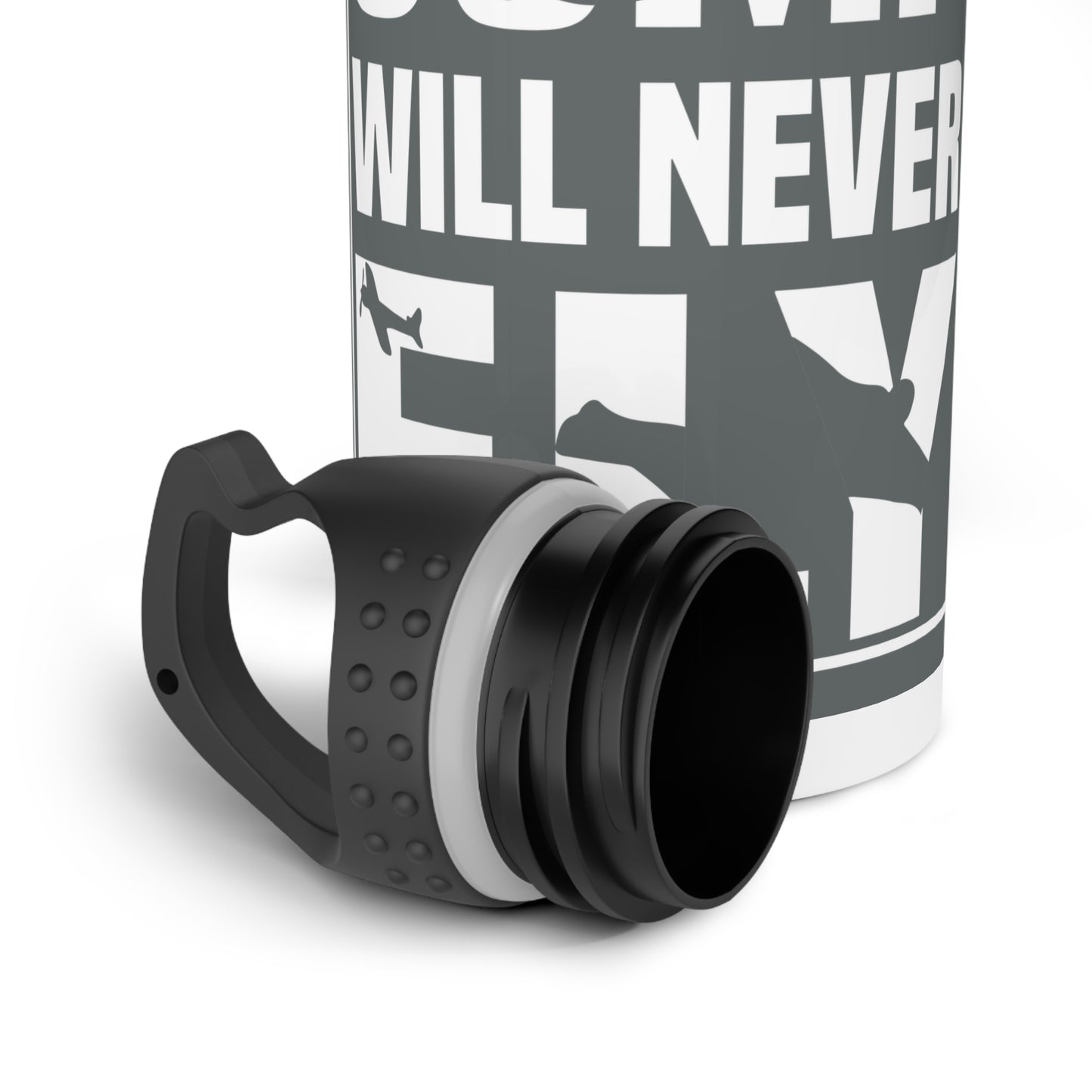 Those who don't jump will never fly (Skydiving) / Stainless Steel Water Bottle