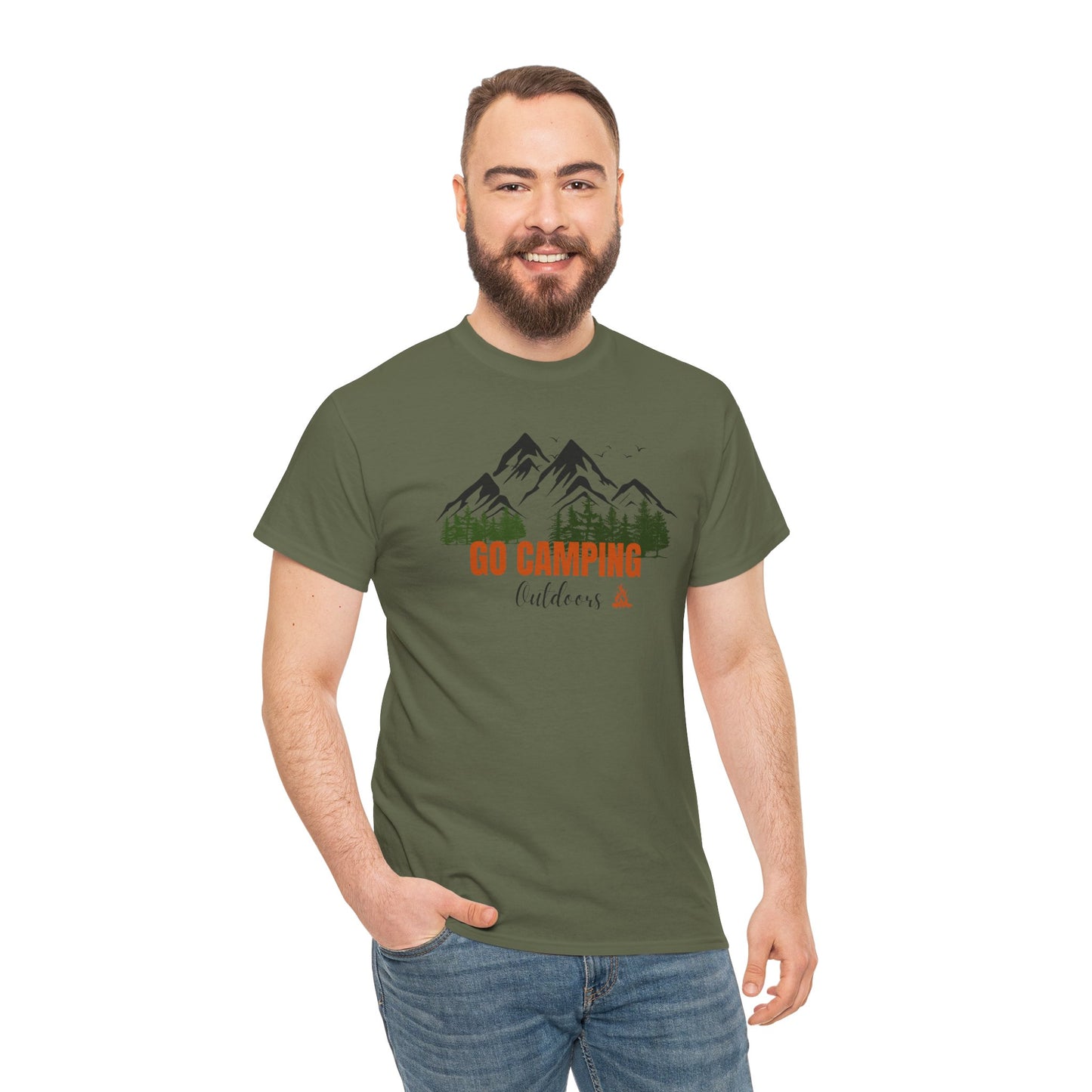 Go Camping Outdoors Unisex Heavy Cotton Tee