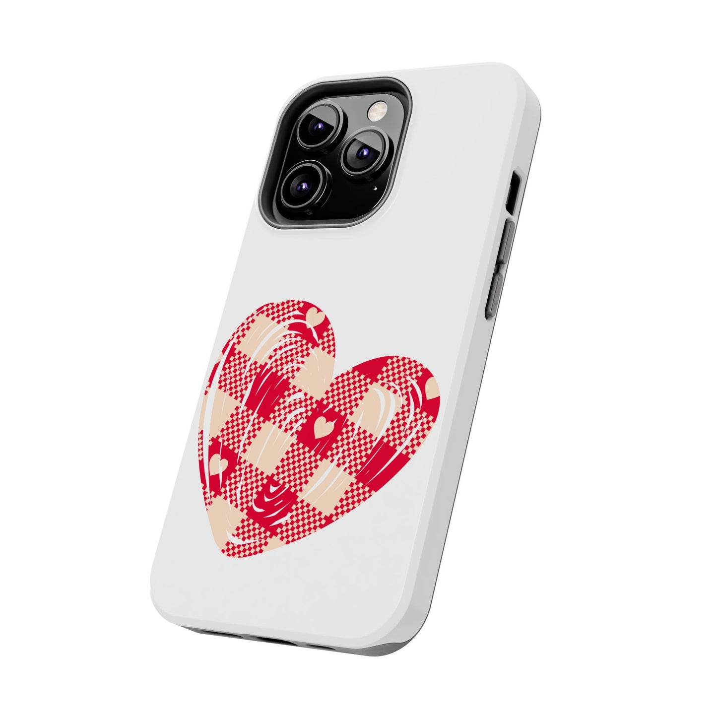 Checkered heart / Tough Phone Cases