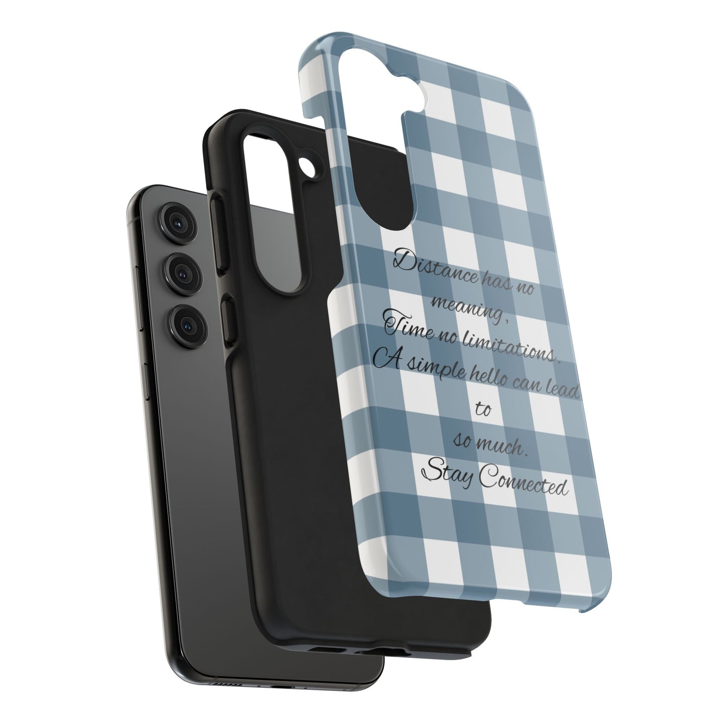 Blue checkered / Tough Phone Cases